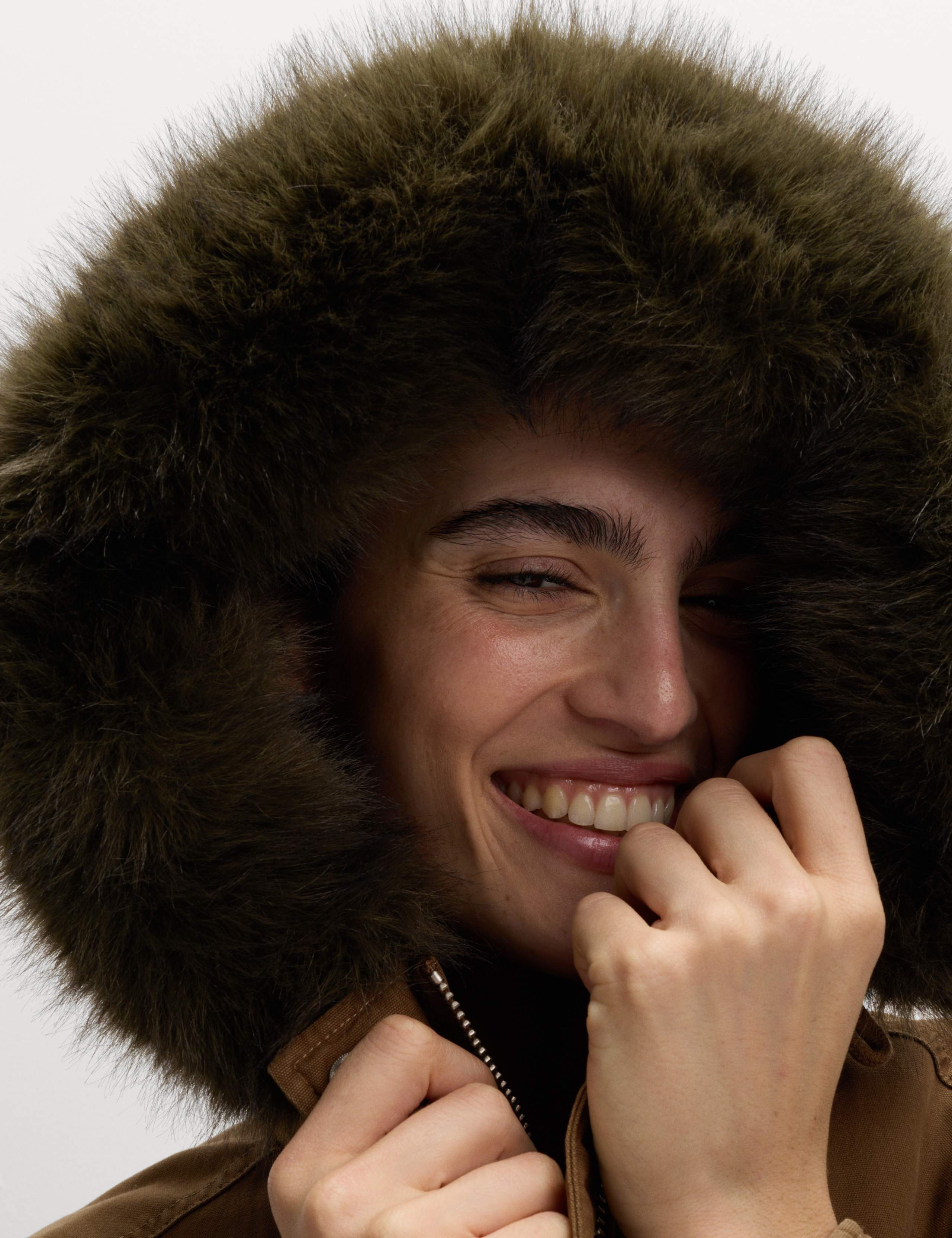 Pure Cotton Faux Fur Trim Parka Coat 3 of 7