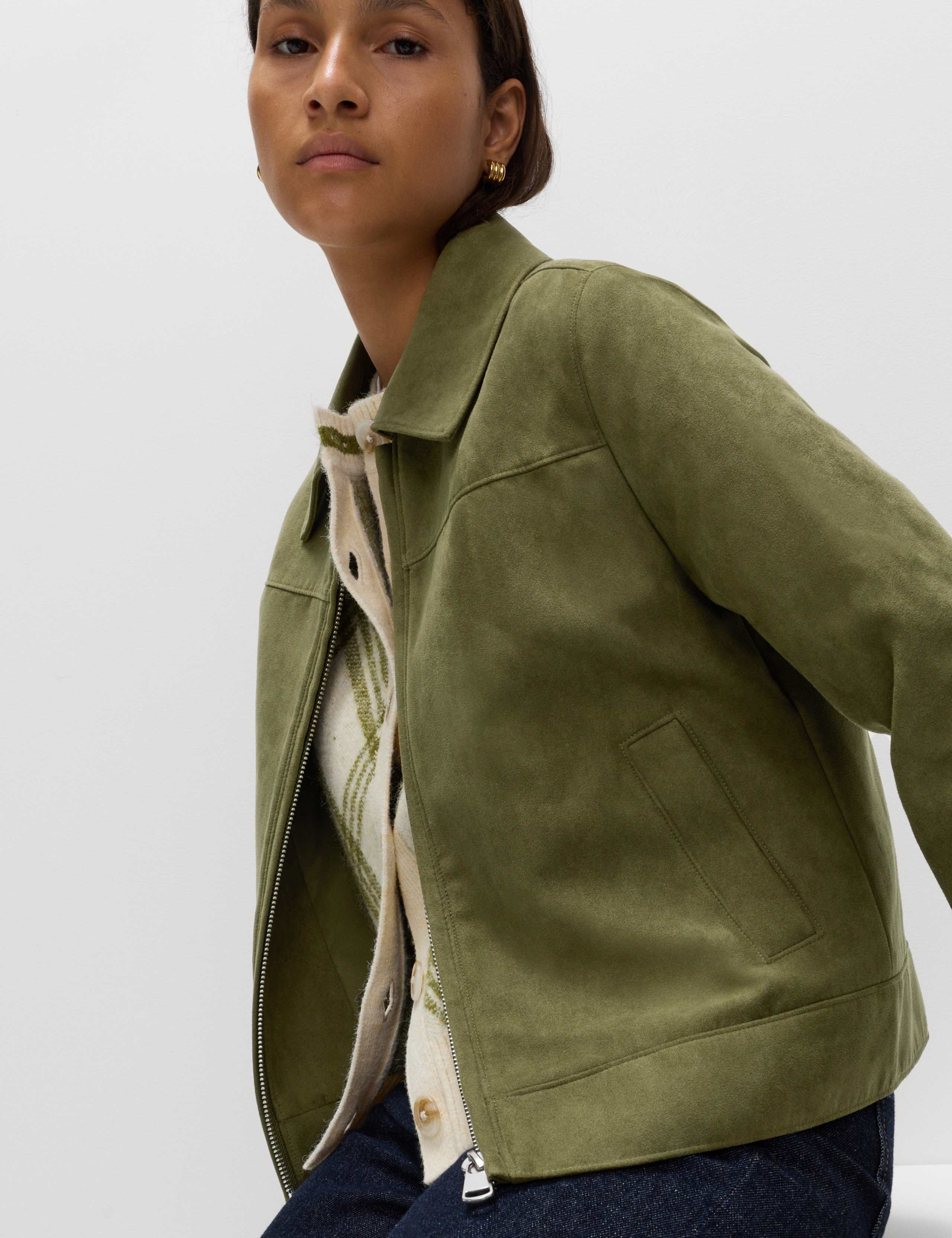 Suedette Harrington Jacket 5 of 8