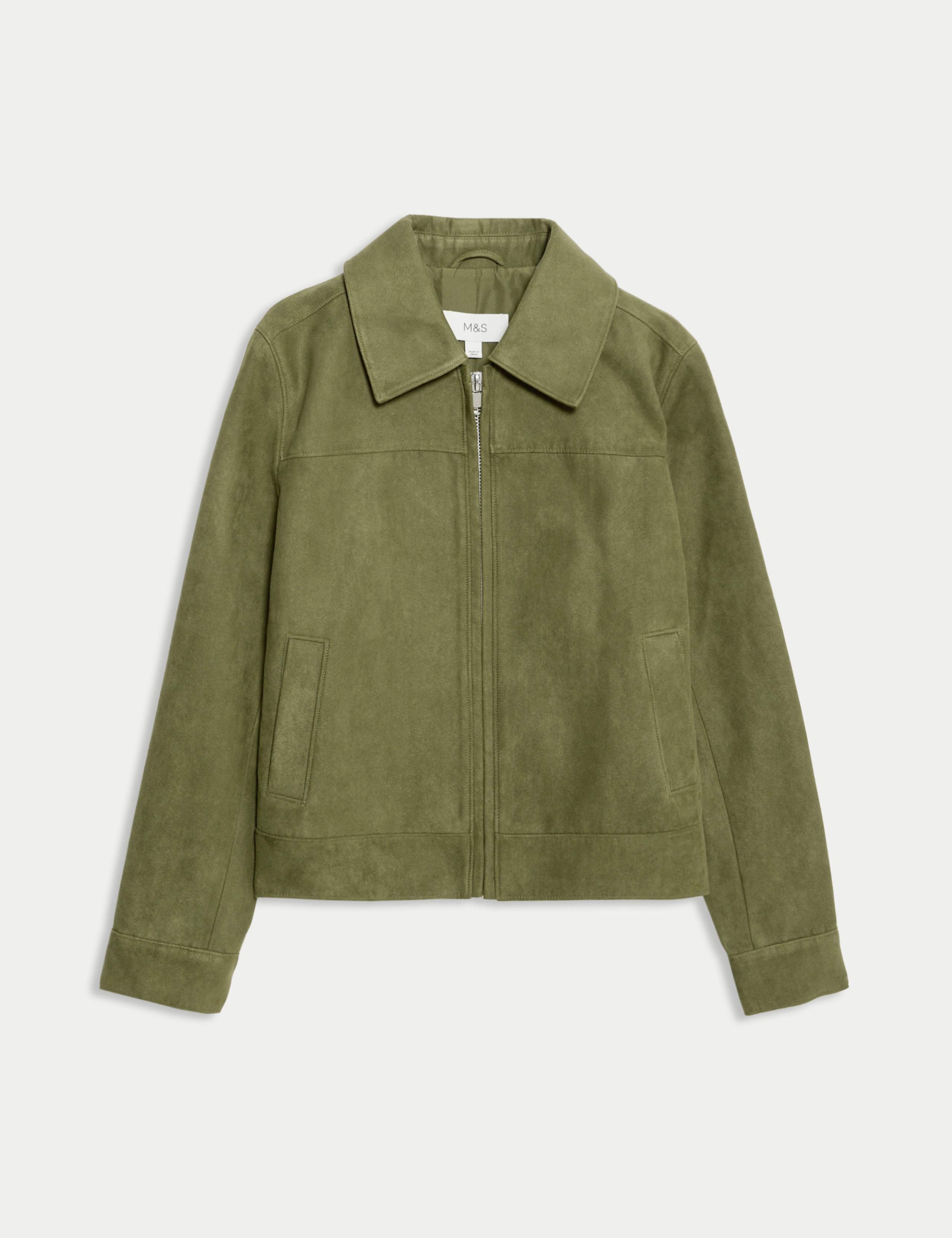 Suedette Harrington Jacket 2 of 8