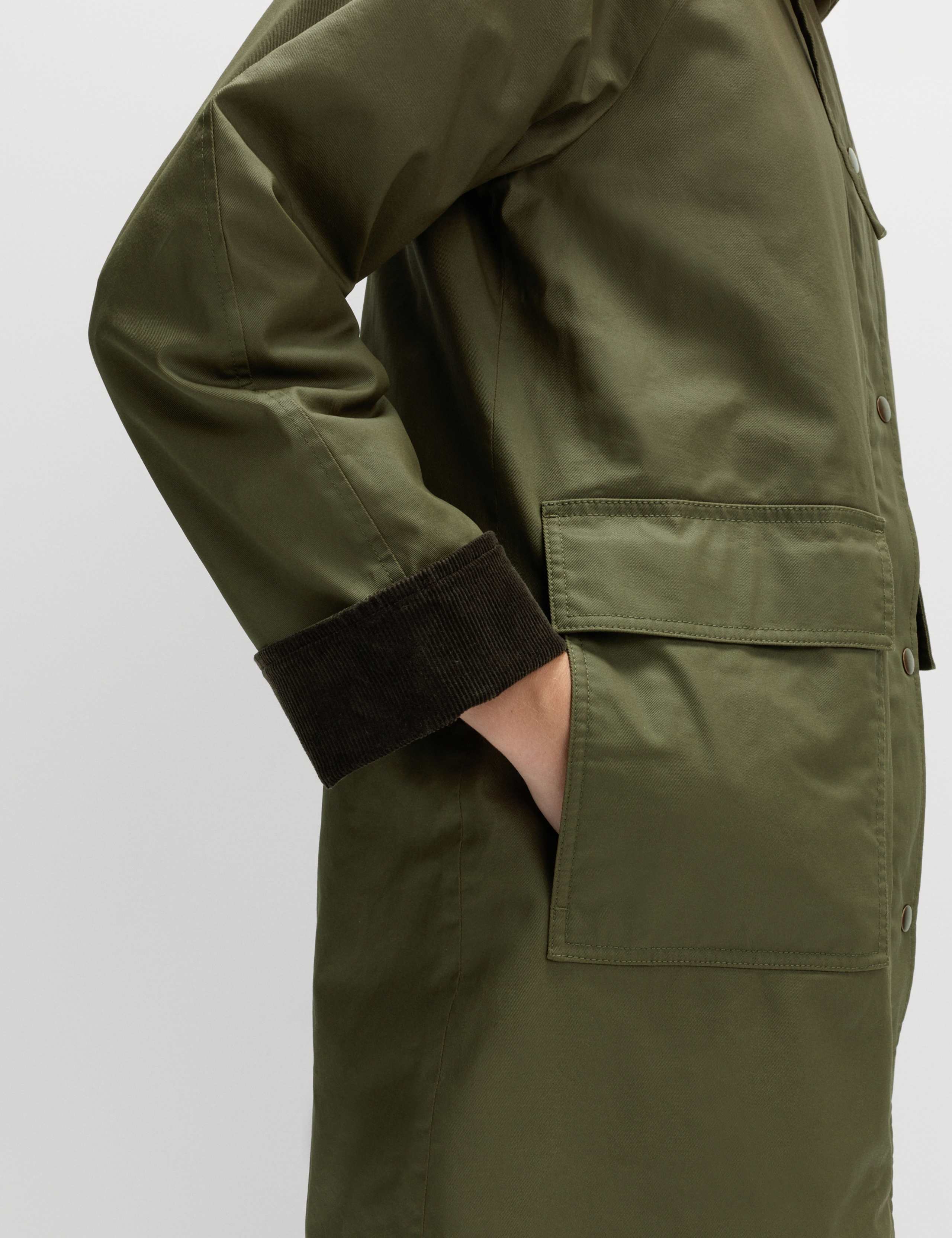 Pure Cotton Waxed Hooded Longline Car Coat 4 of 6