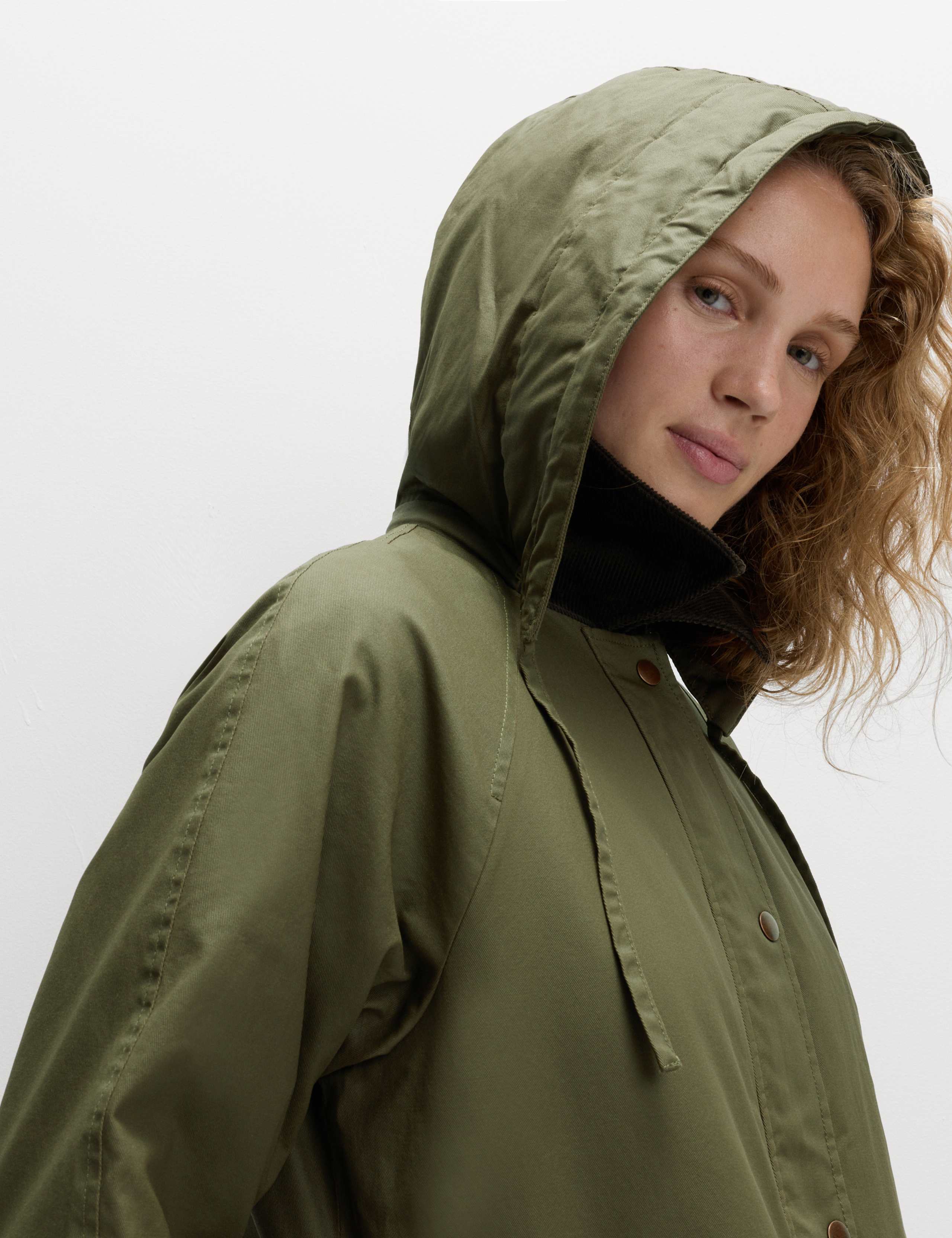 Pure Cotton Waxed Hooded Longline Car Coat 5 of 6