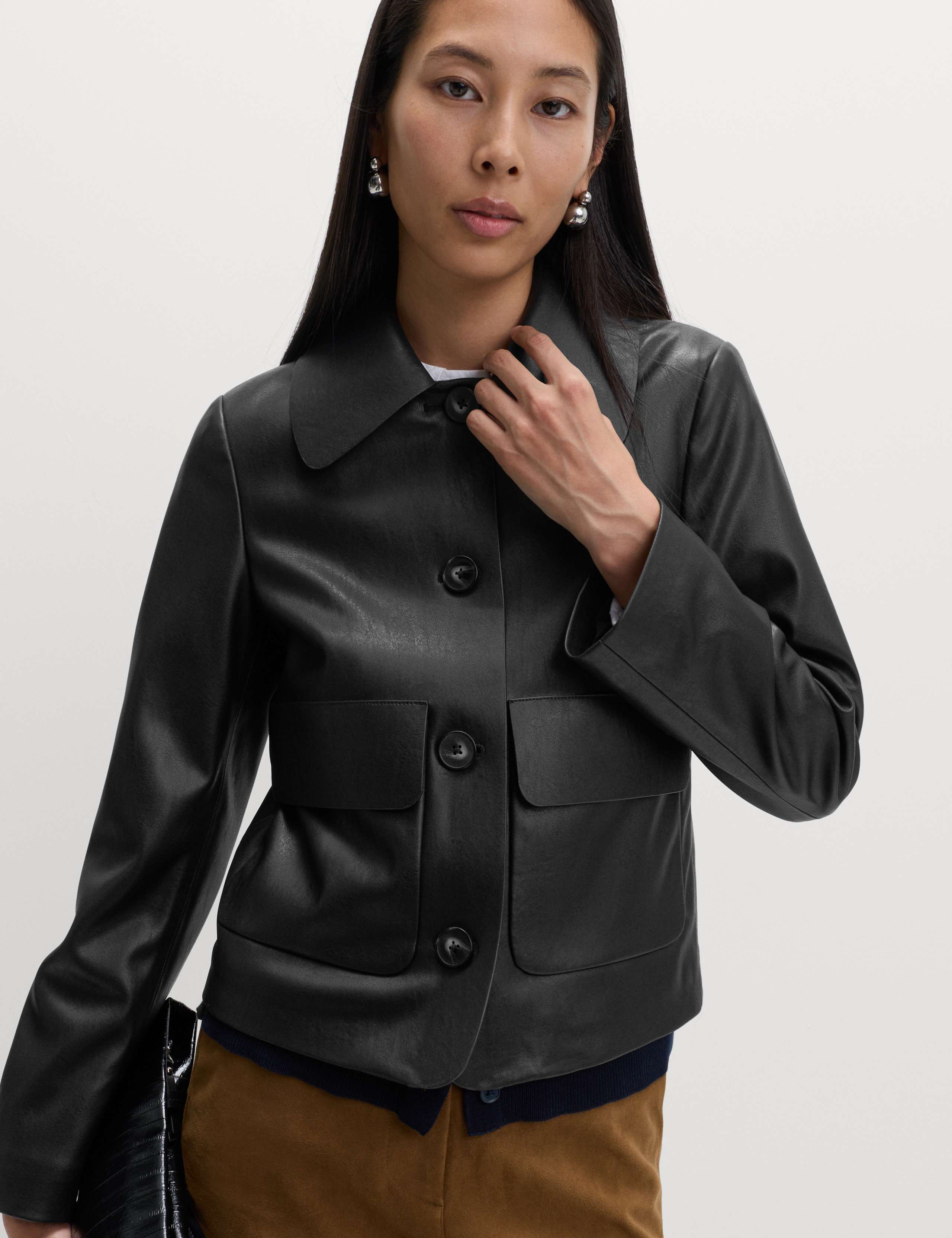 Faux Leather Lightweight Jacket 1 of 5