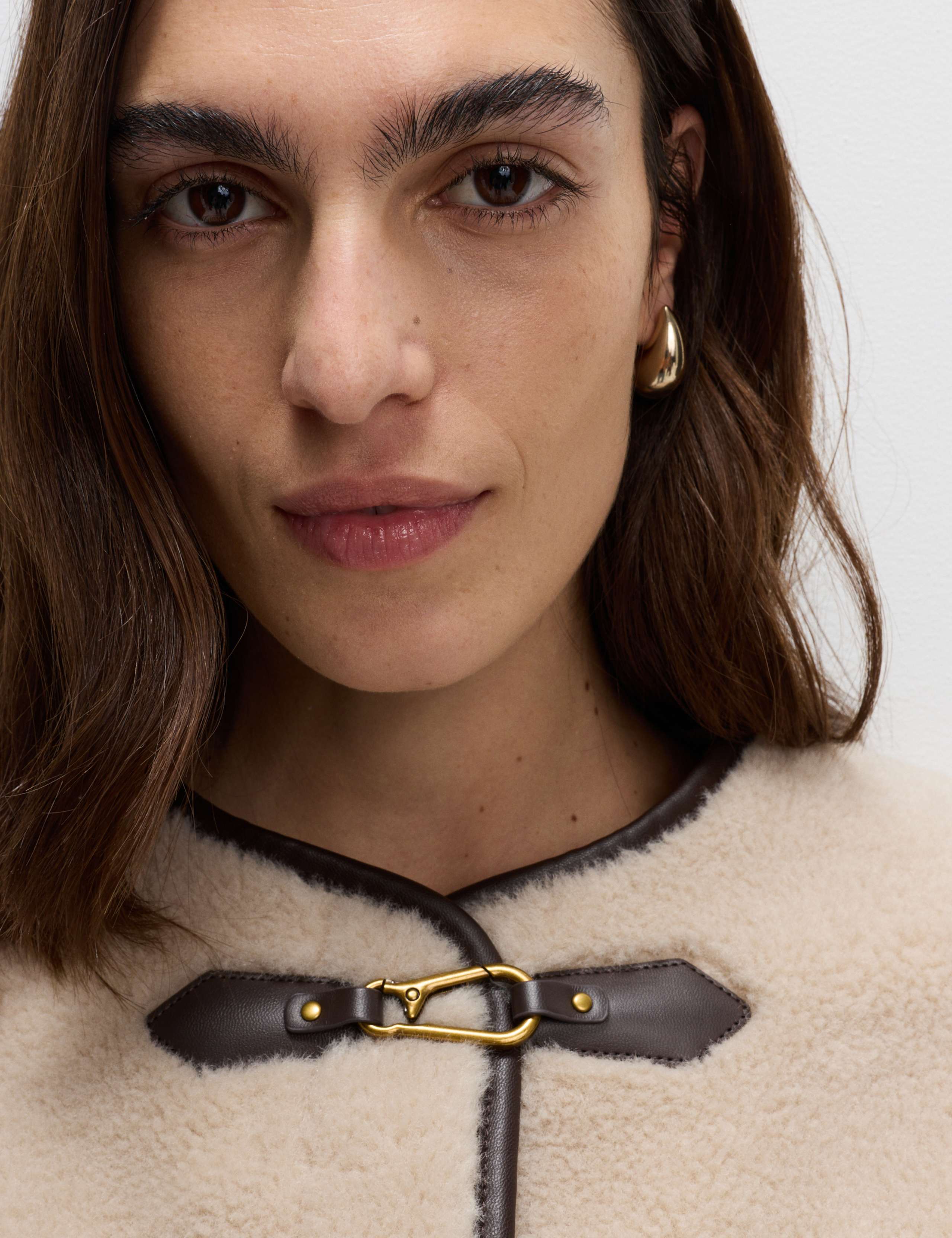 Faux Fur Buckle Trim Coat 4 of 6