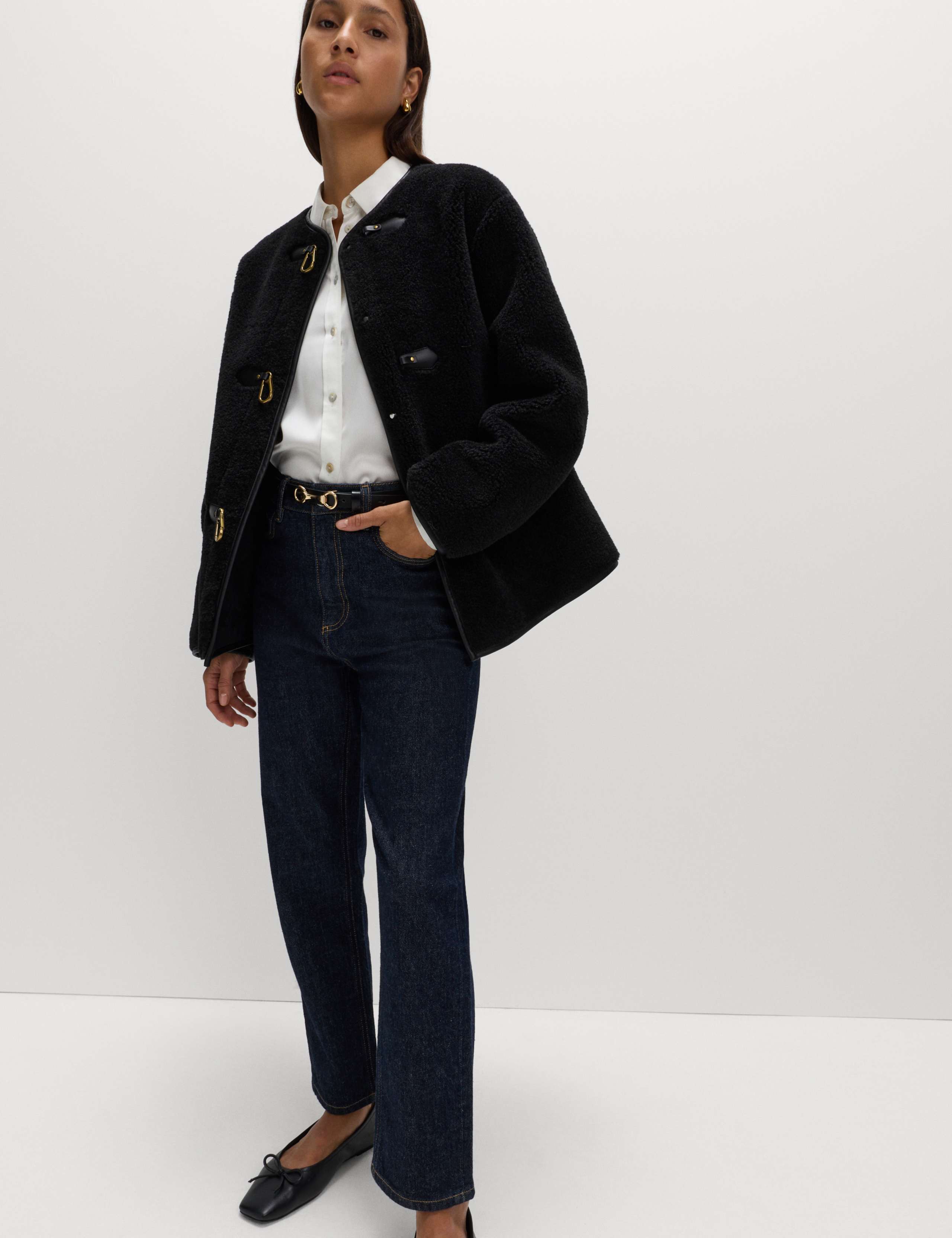 Faux Fur Buckle Trim Coat 4 of 6