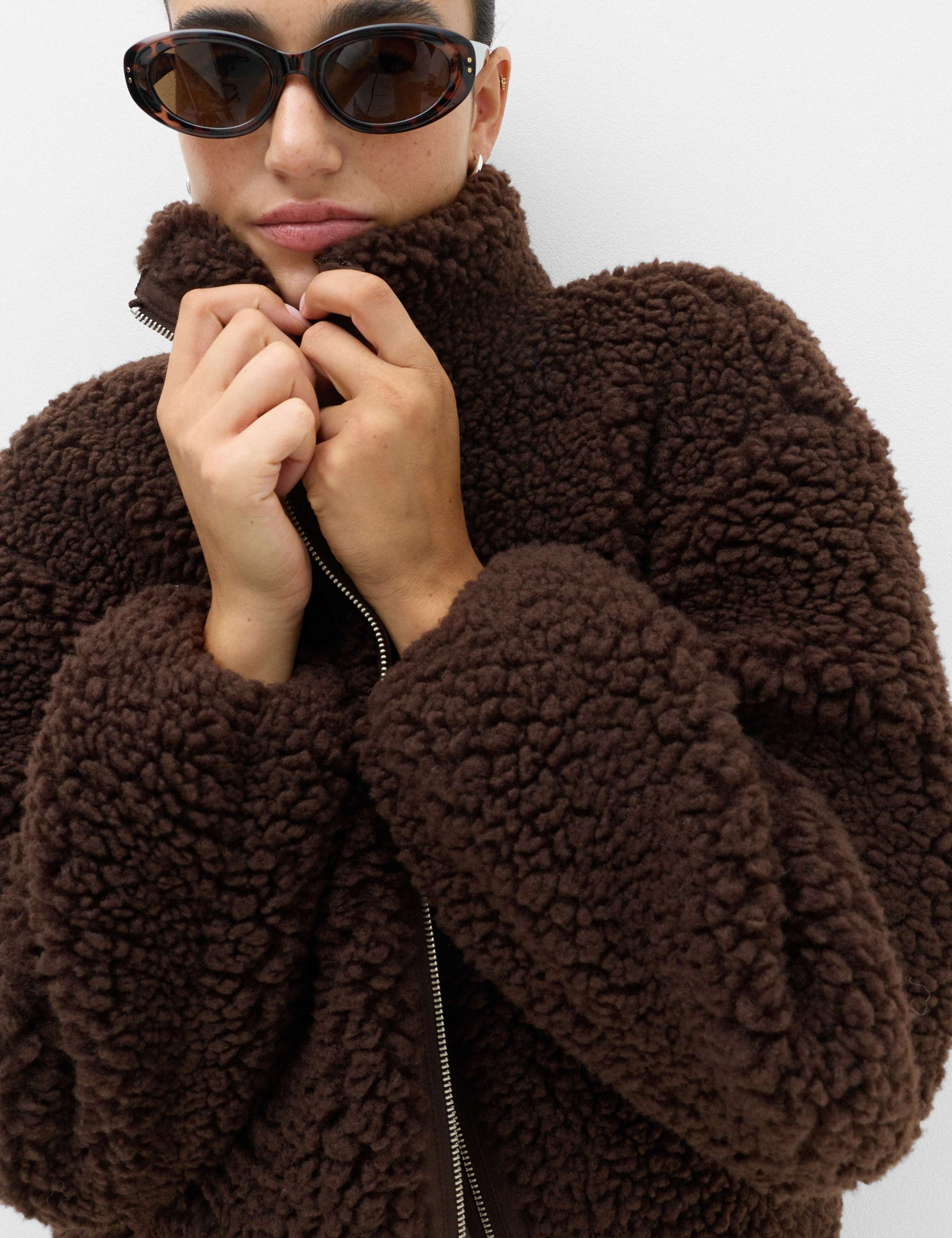 Borg Funnel Neck Jacket 3 of 7