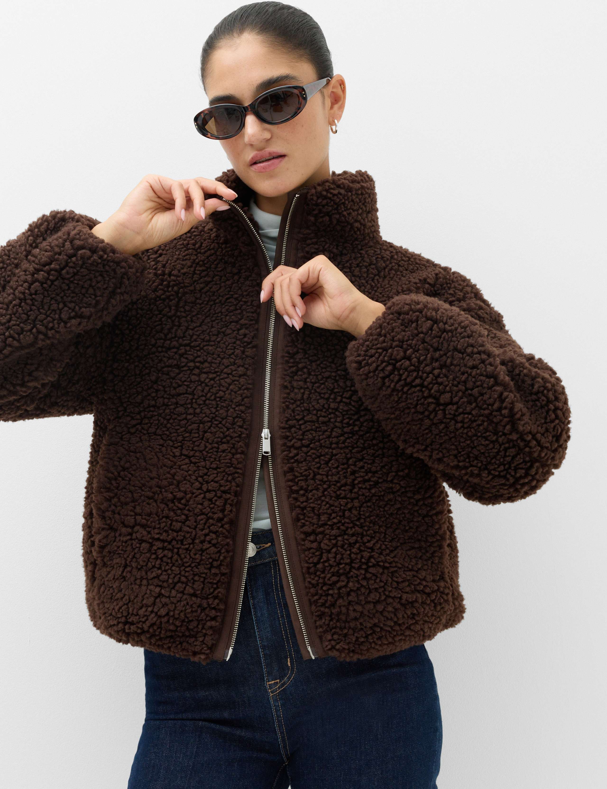 Borg Funnel Neck Jacket 7 of 7