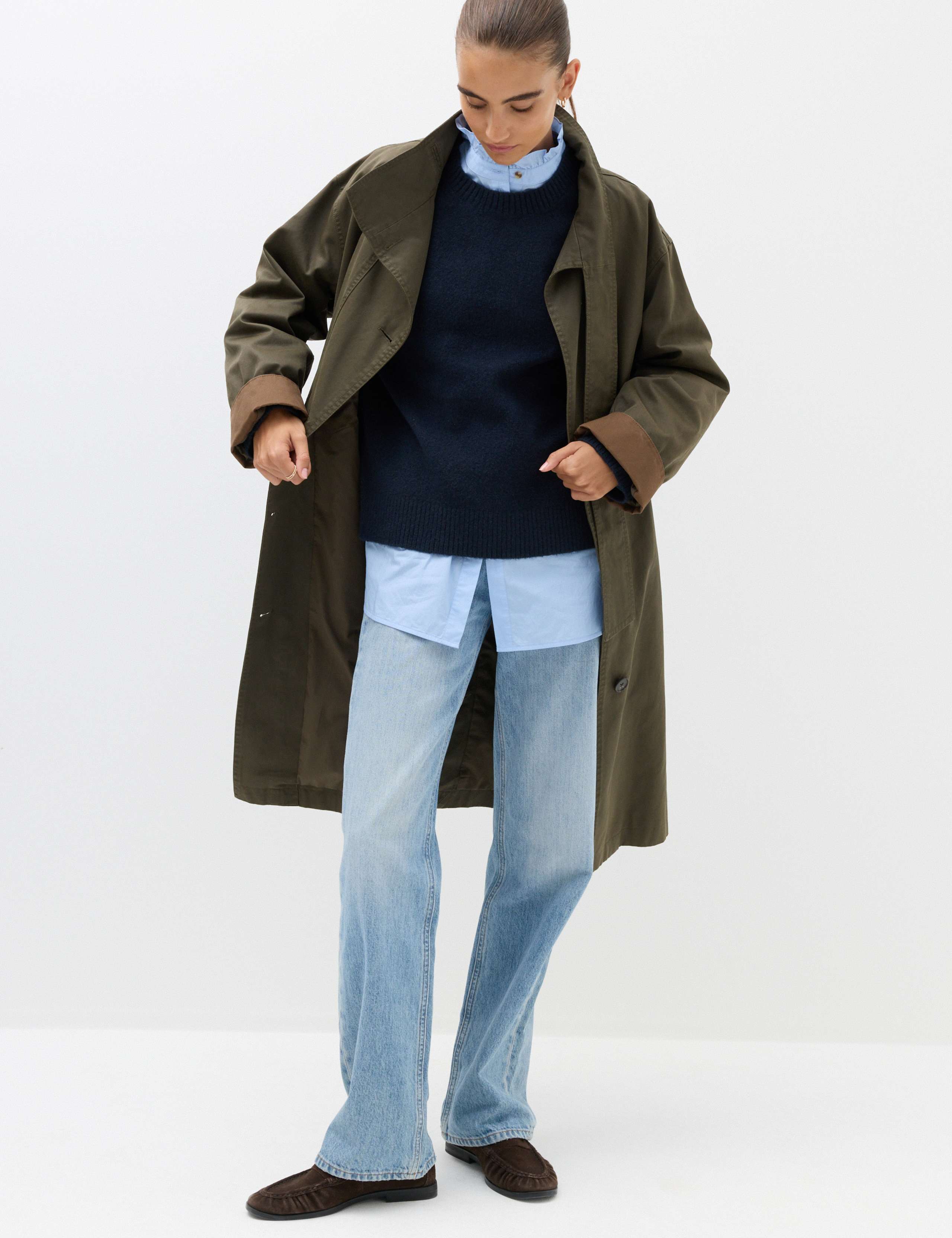 Cotton Rich Waxed Tie Neck Car Coat 3 of 6