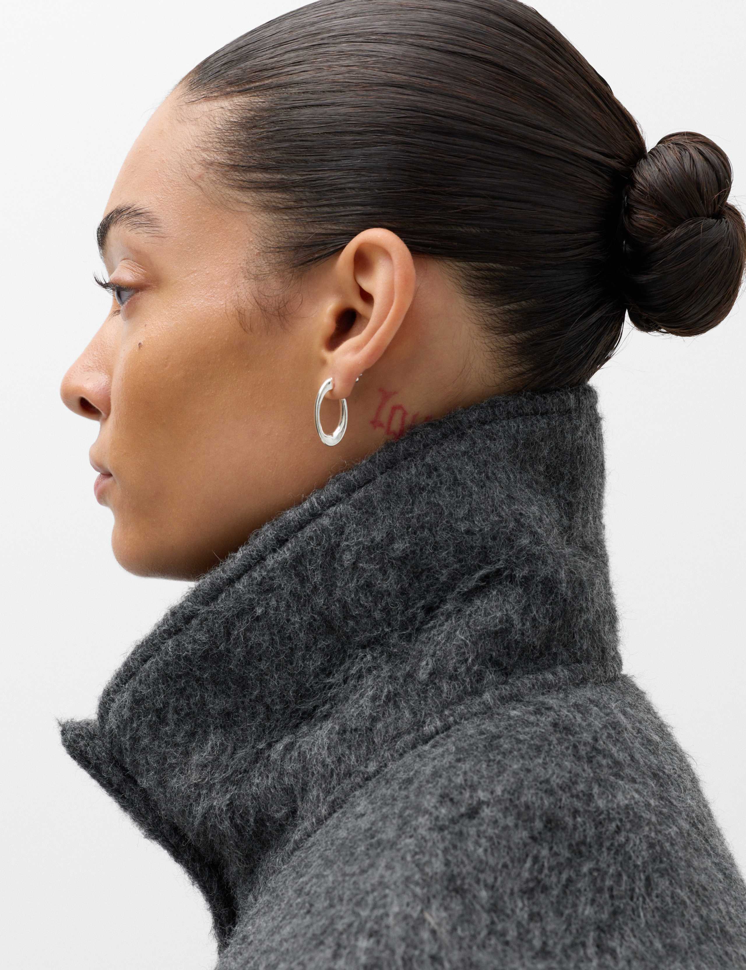 Wool Blend Faux Fur Trim Bomber Jacket 6 of 6