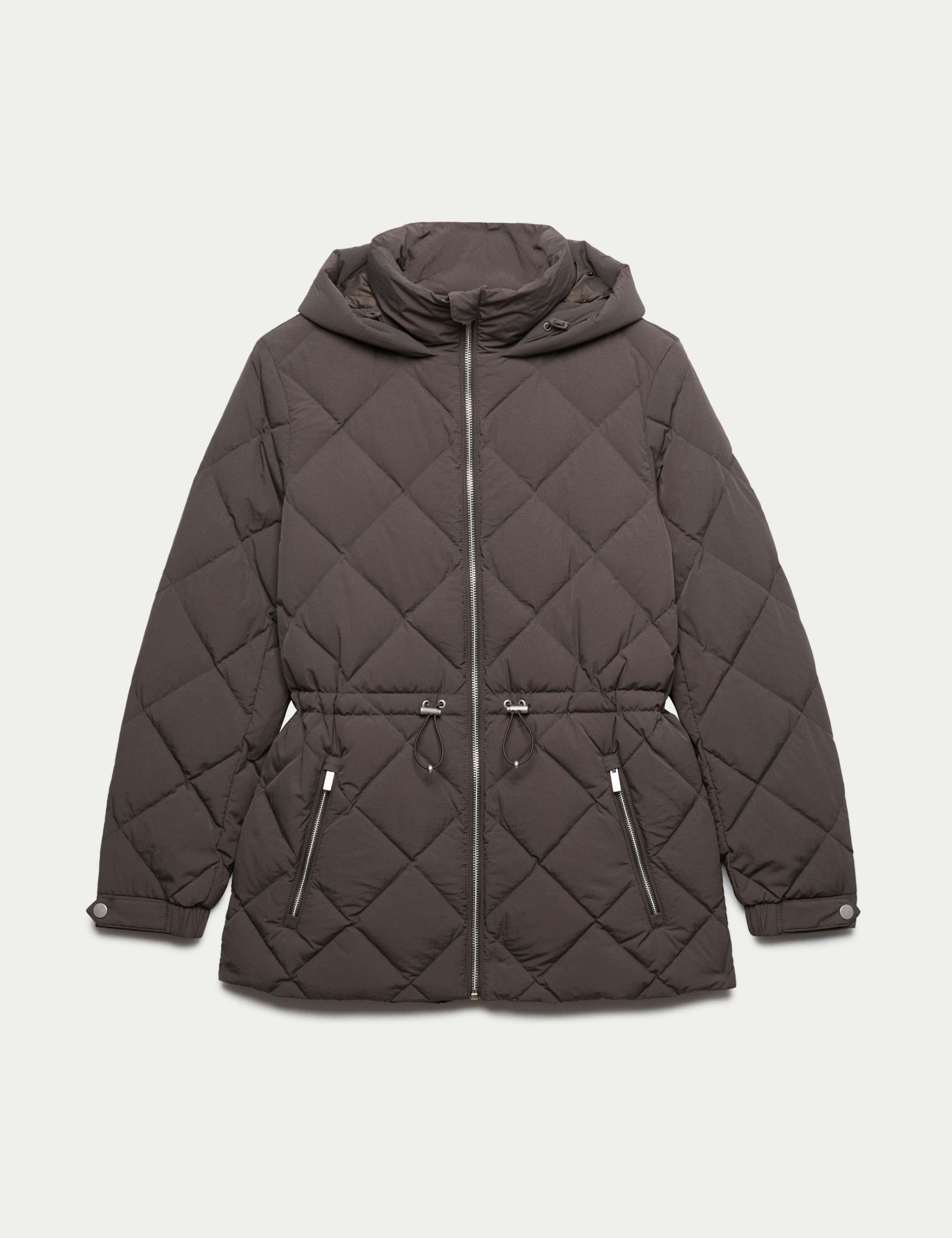 Feather & Down Diamond Quilted Hooded Jacket 2 of 6