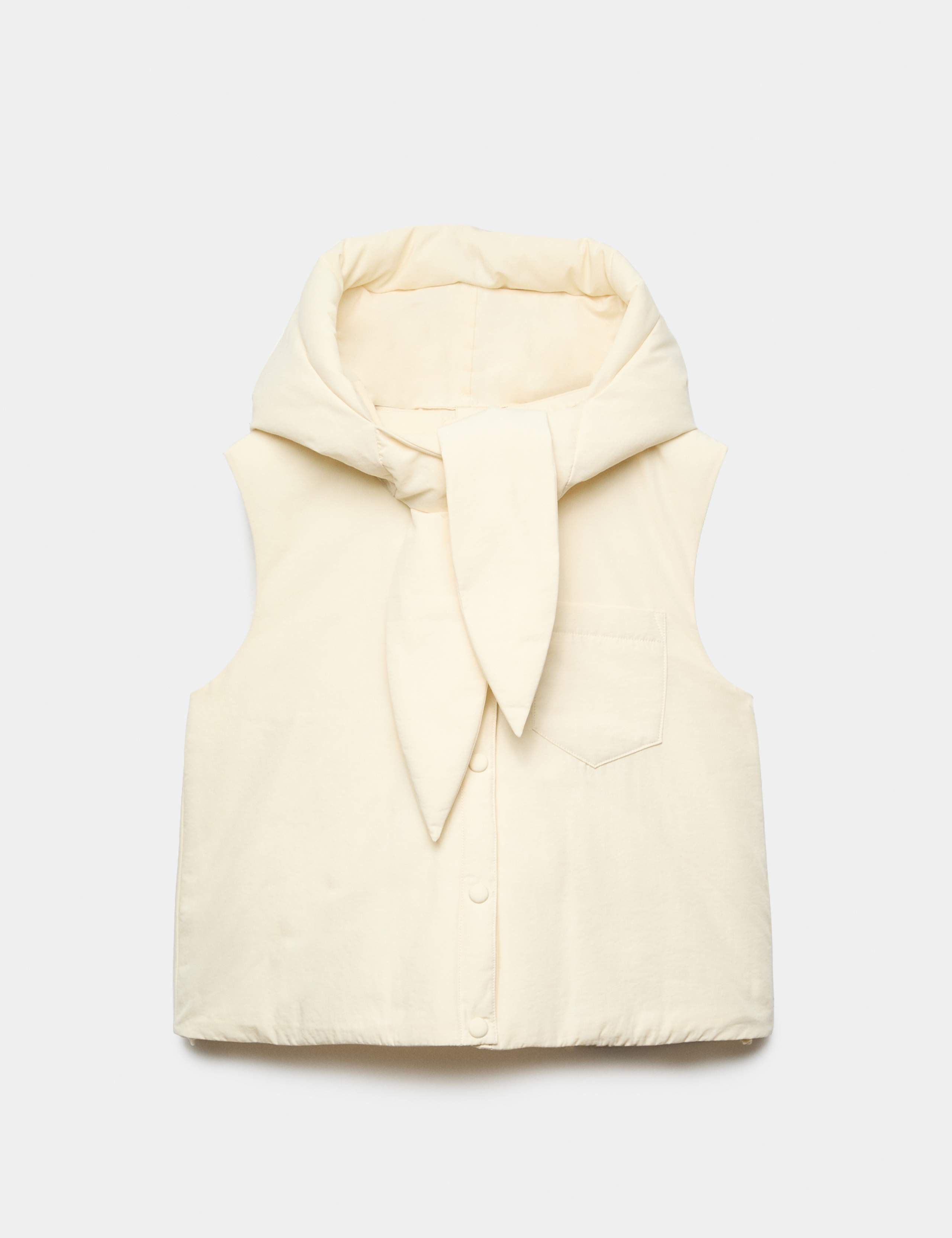 Padded Tie Neck Hooded Gilet 2 of 7