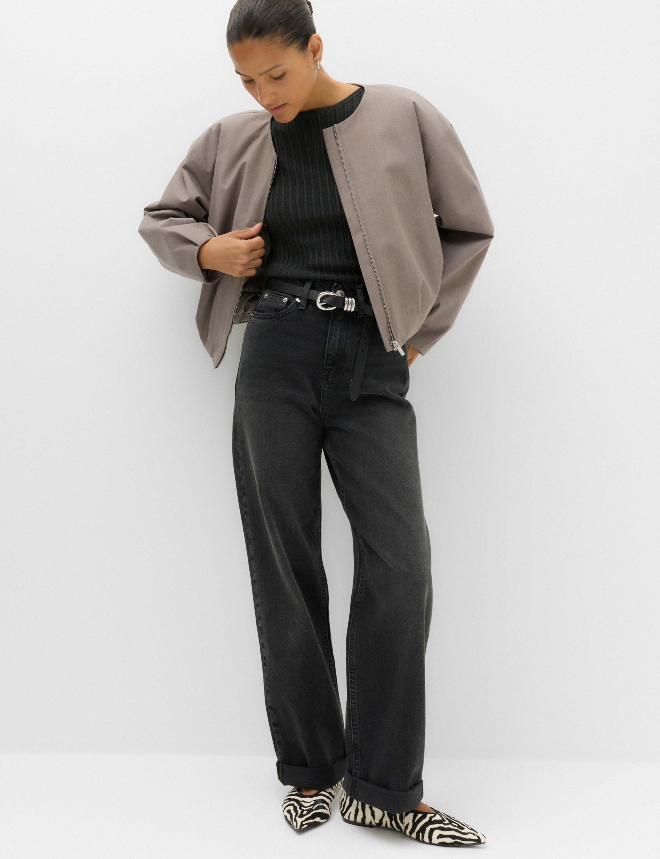 Collarless Bubble Hem Jacket 6 of 6