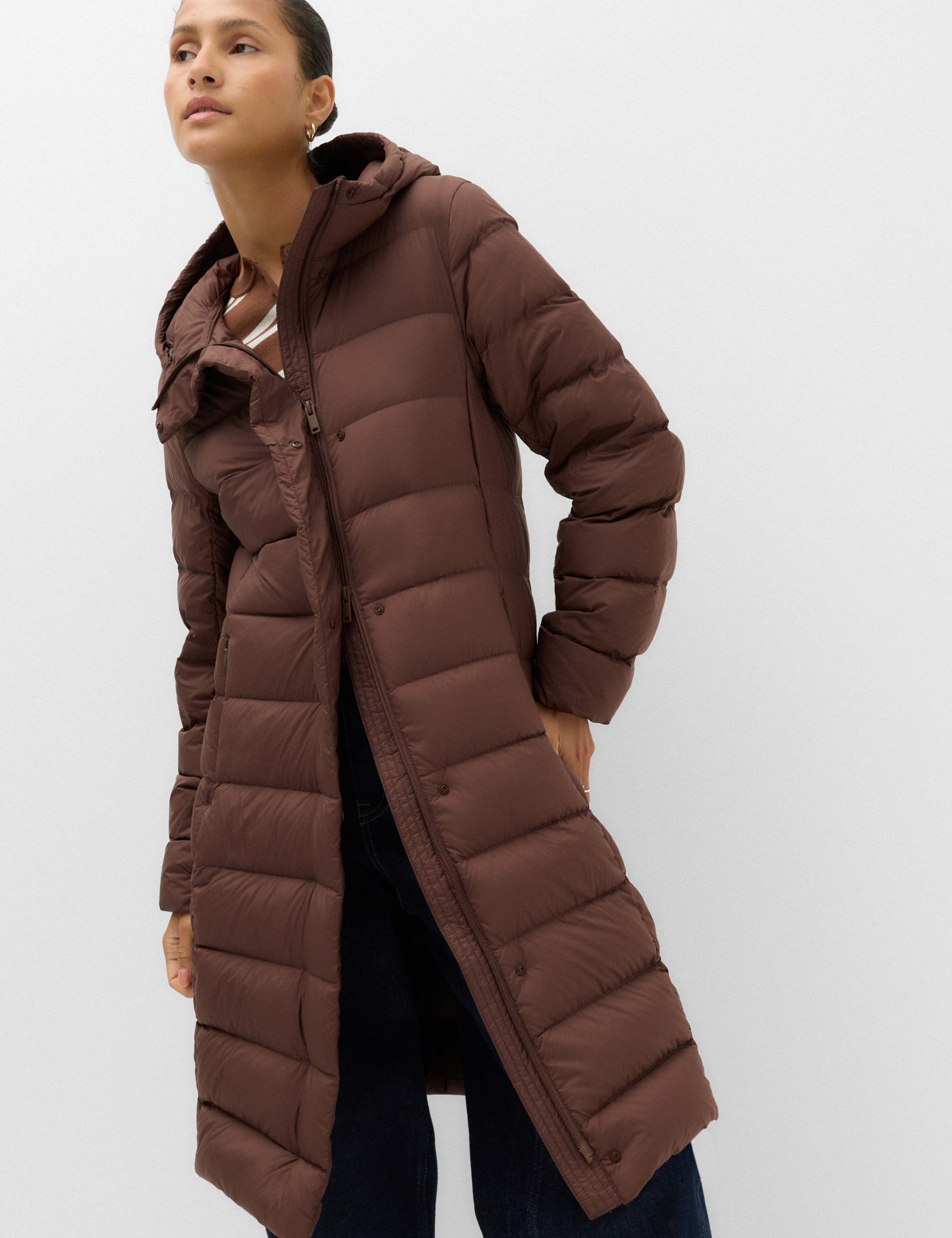 Feather & Down Hooded Padded Longline Coat 1 of 7