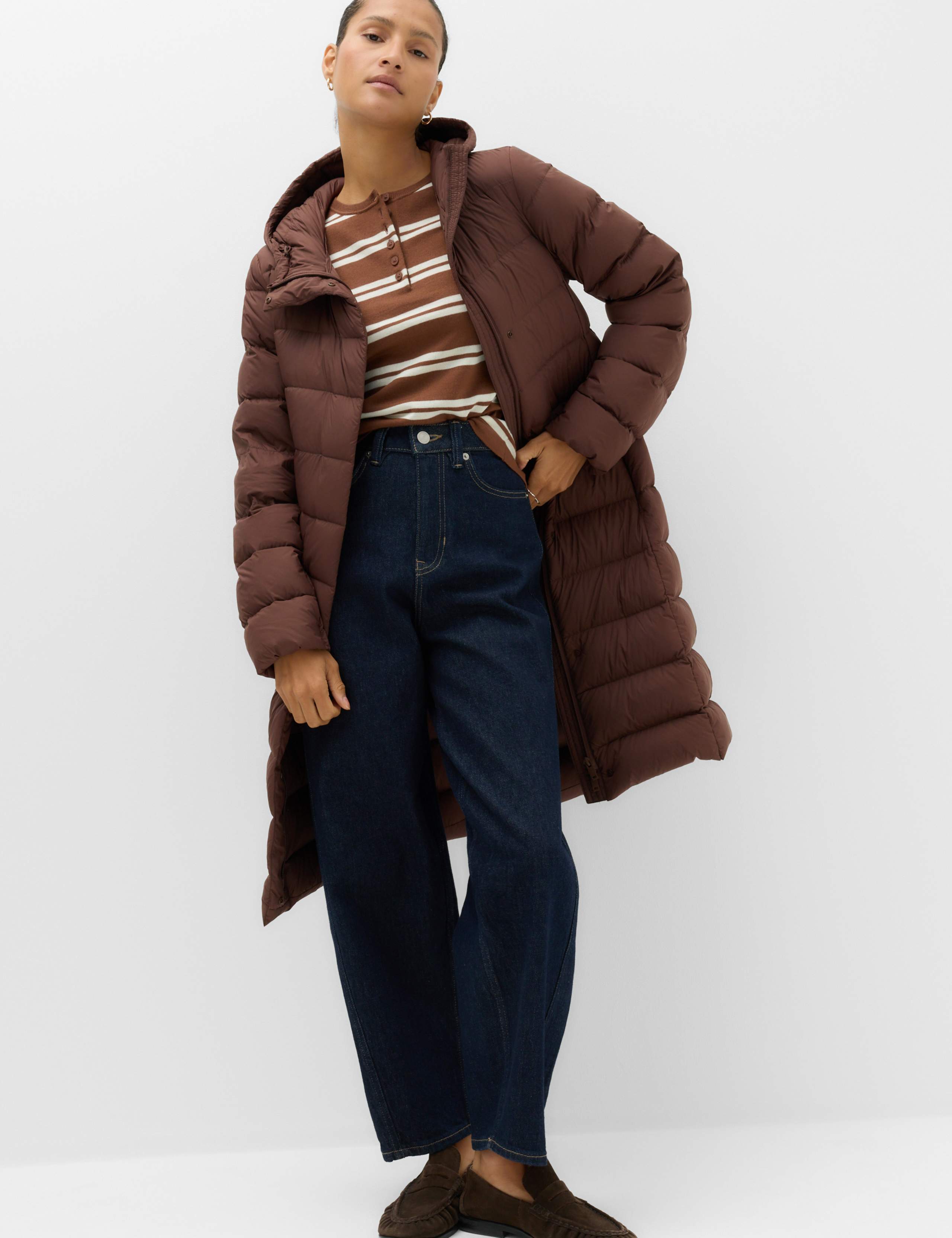 Feather & Down Hooded Padded Longline Coat 7 of 7