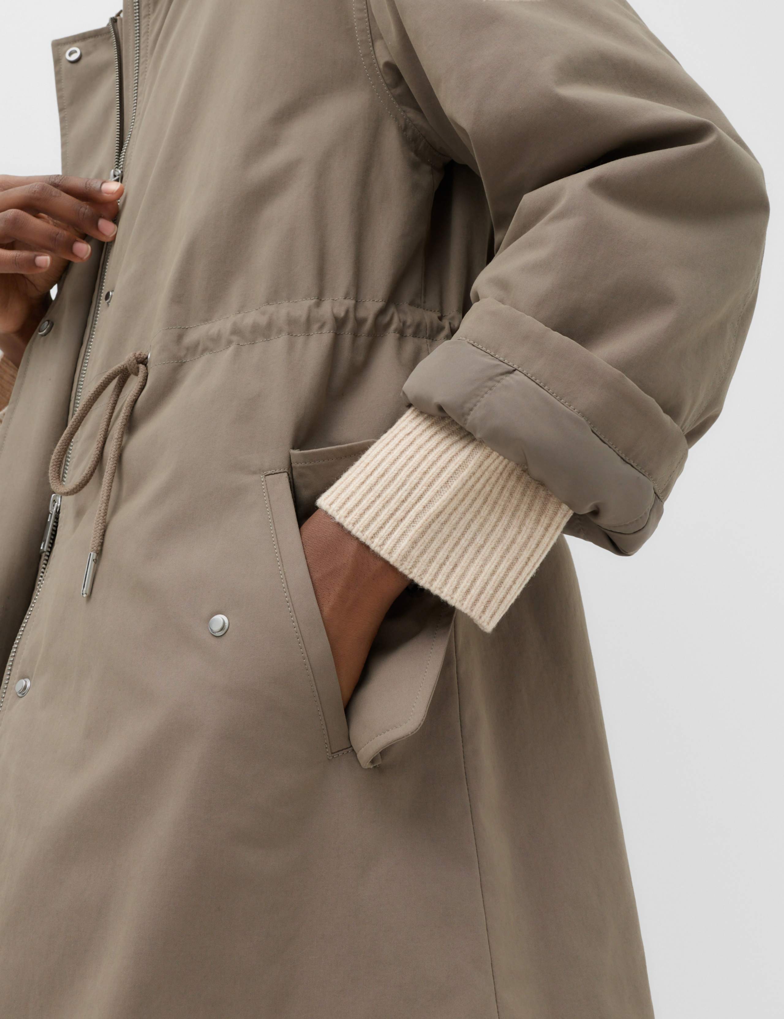 Cotton Rich Faux Fur Trim Longline Parka 3 of 7