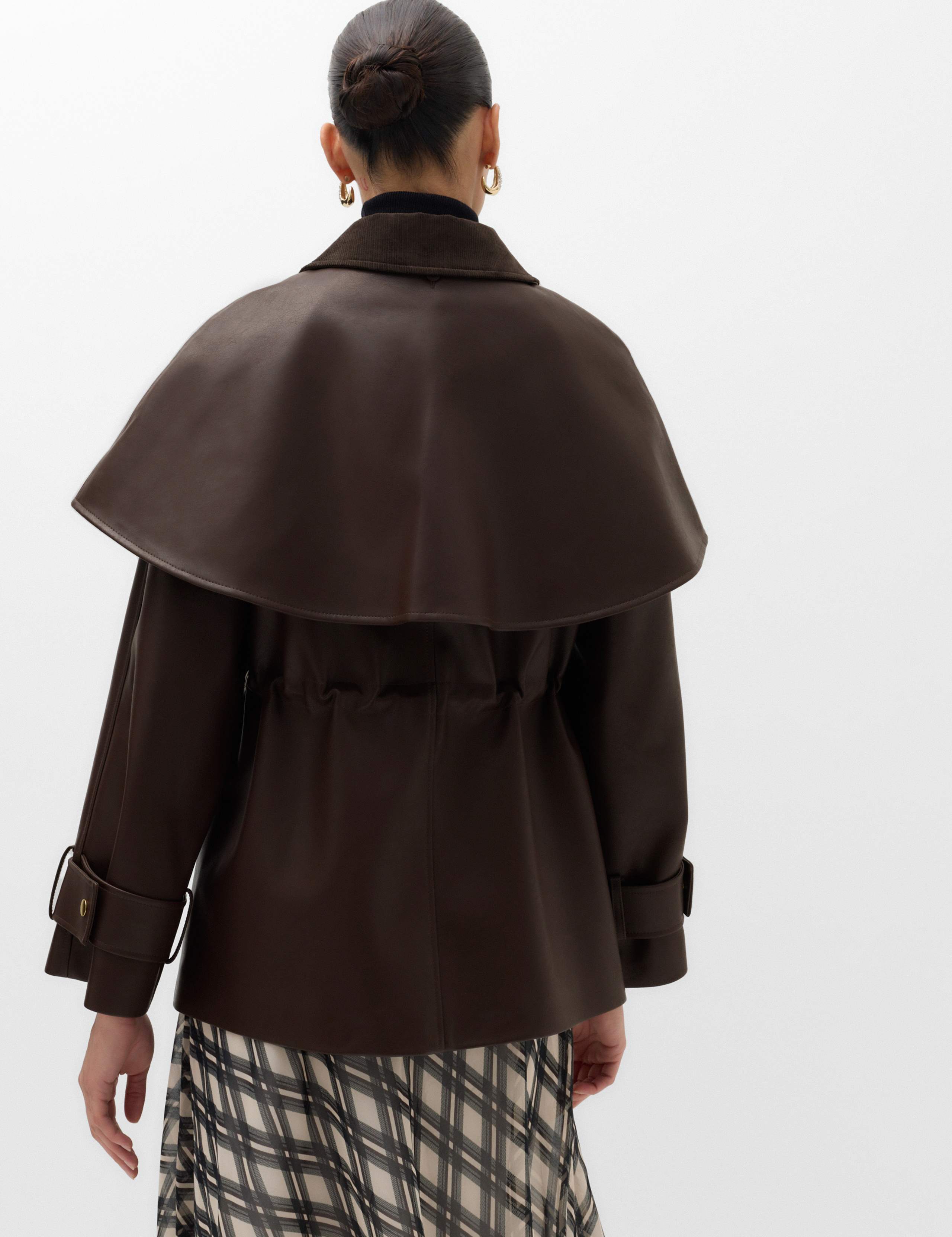 Faux Leather Collared Jacket 4 of 7
