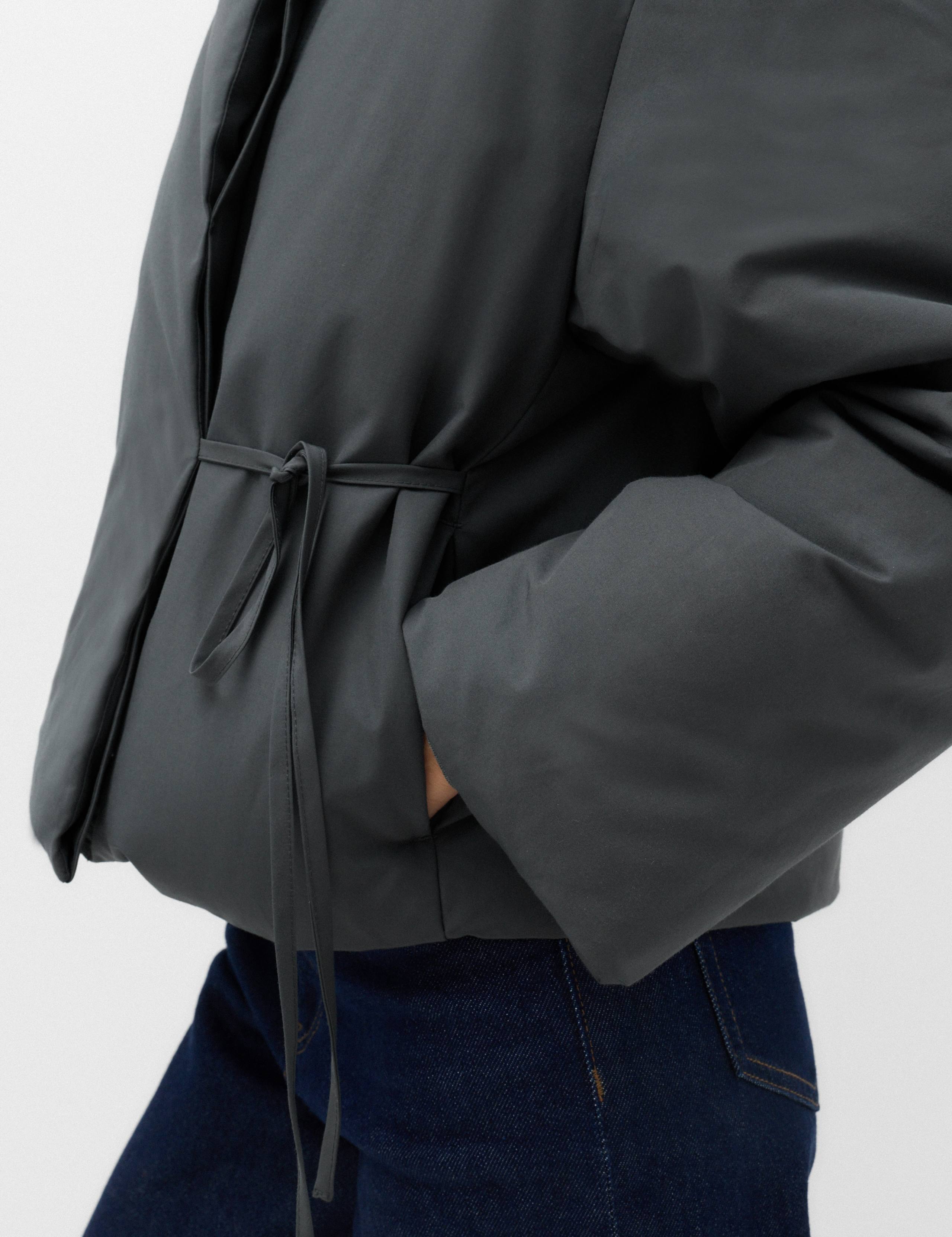 Feather & Down Funnel Neck Short Puffer Jacket 5 of 7