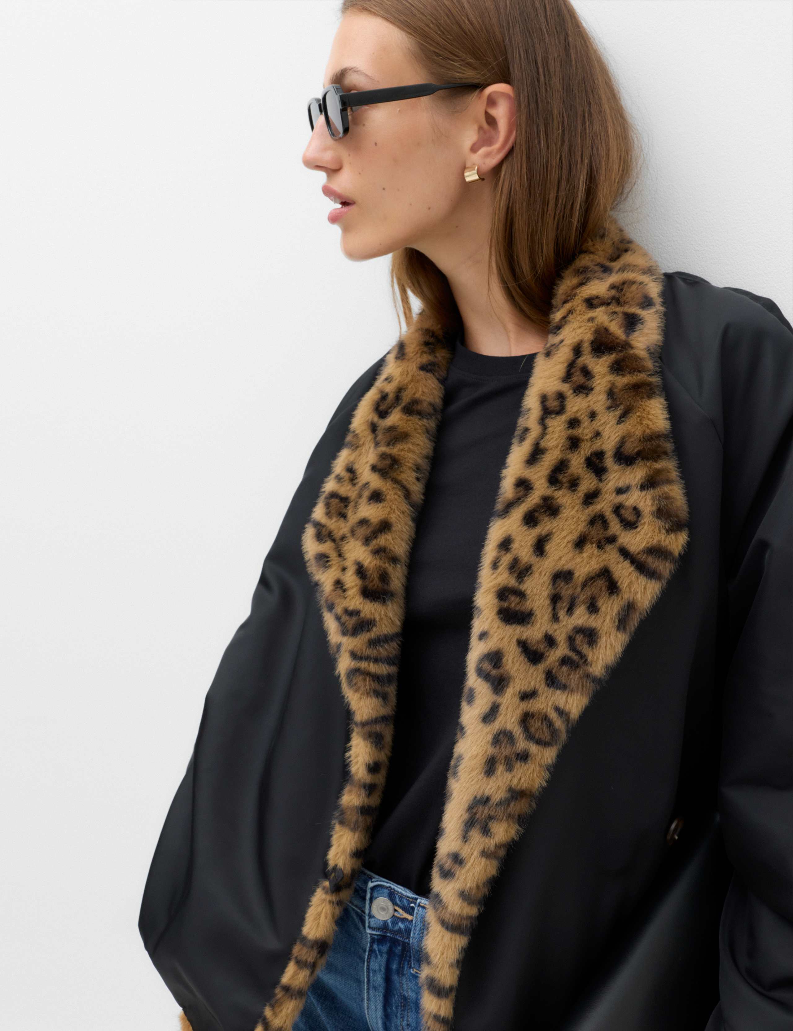 Satin Padded Faux Fur Lined Bomber Jacket 4 of 5
