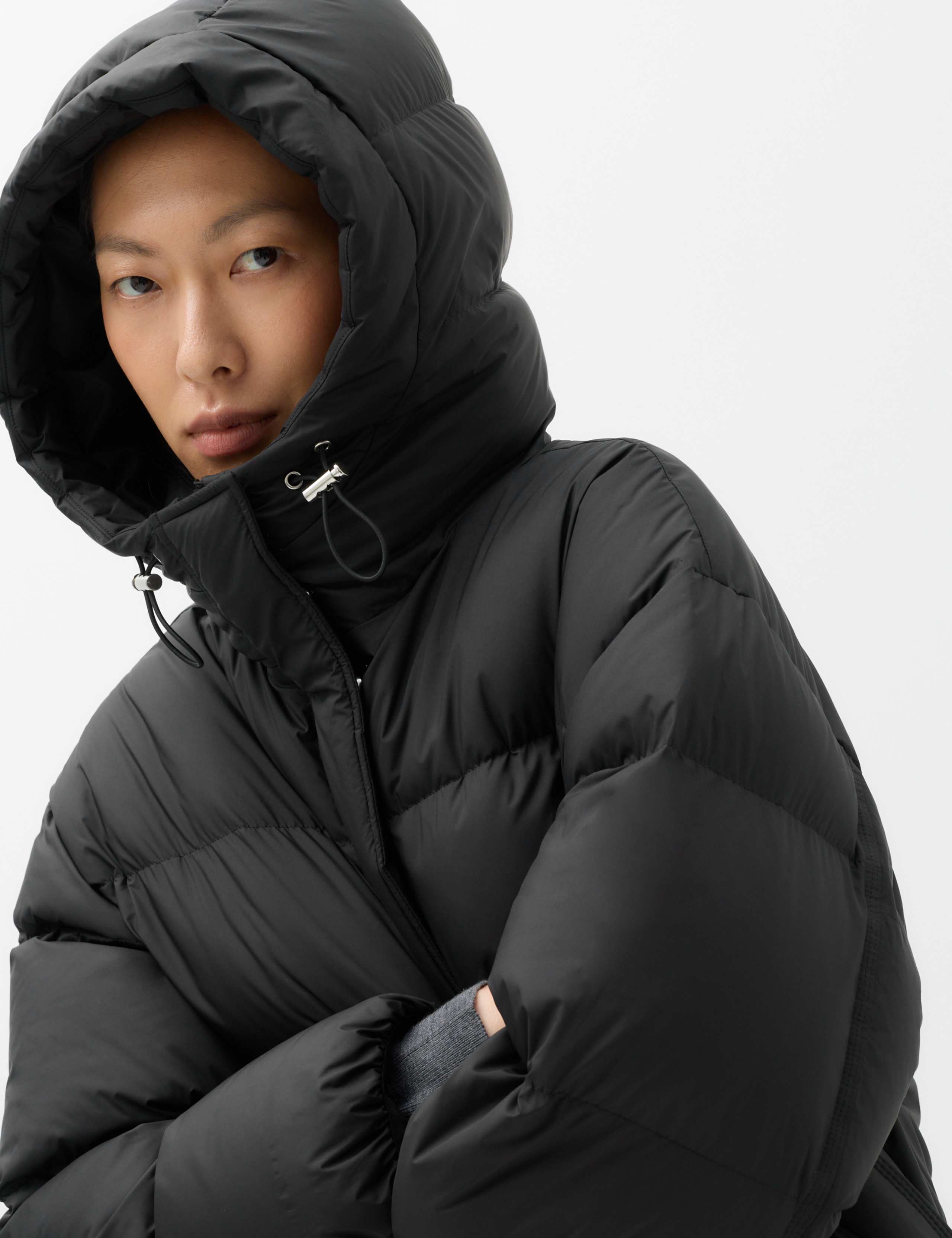Feather And Down Hooded Longline Puffer Coat 5 of 6