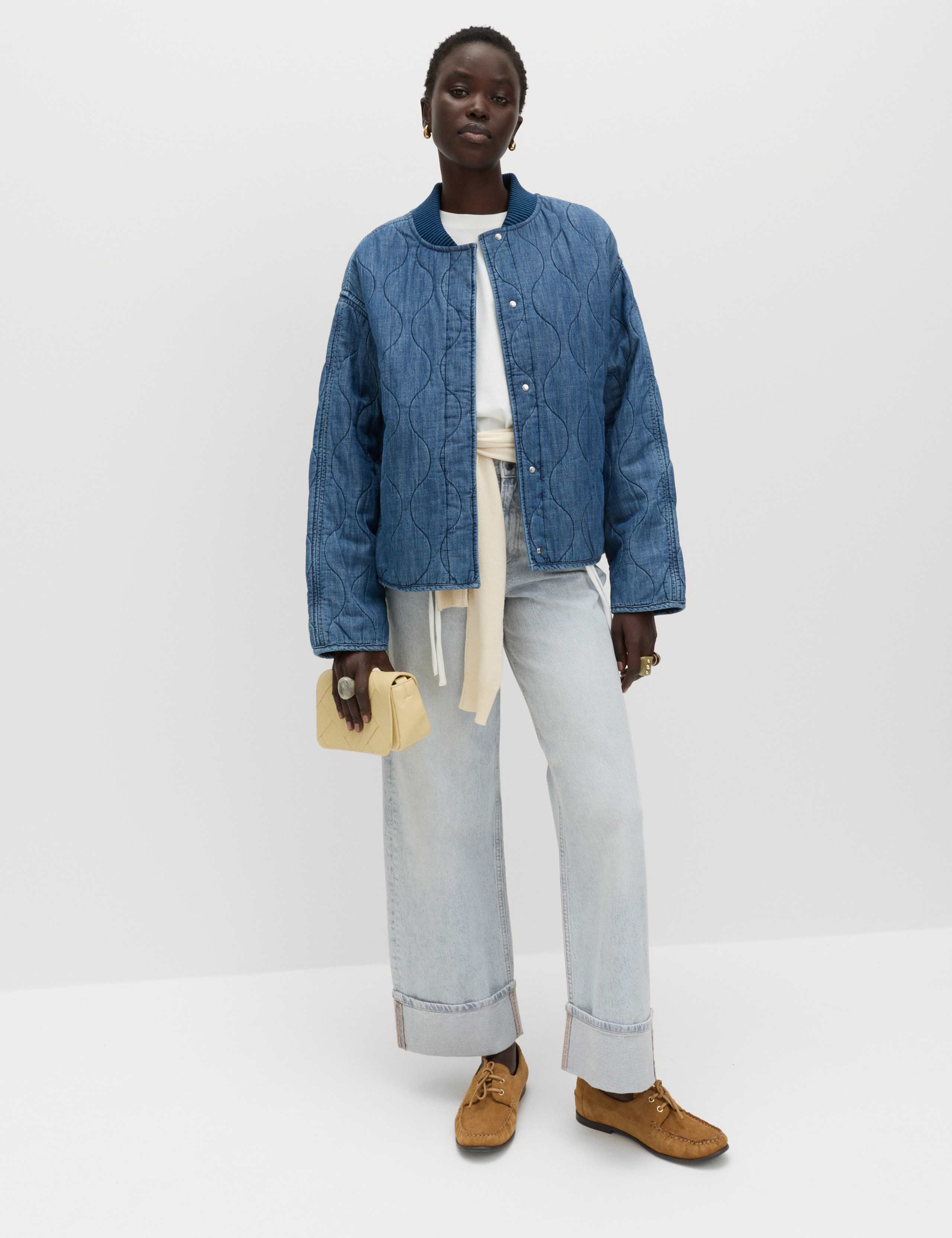 Pure Cotton Quilted Waisted Jacket 4 of 7