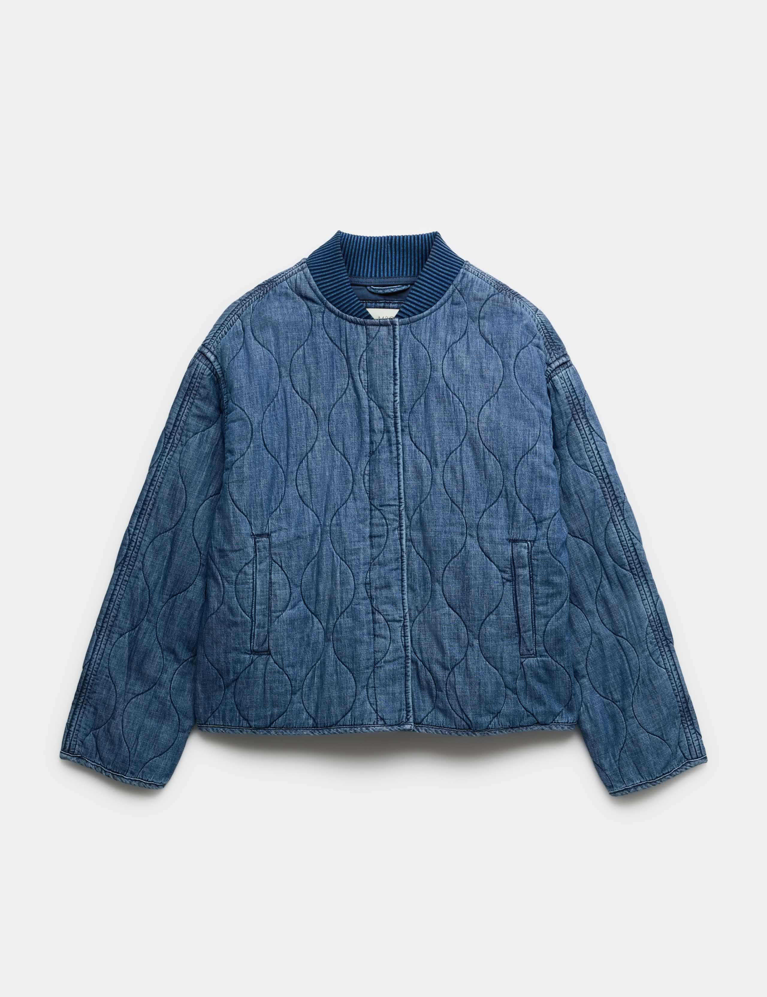 Pure Cotton Quilted Waisted Jacket 2 of 7