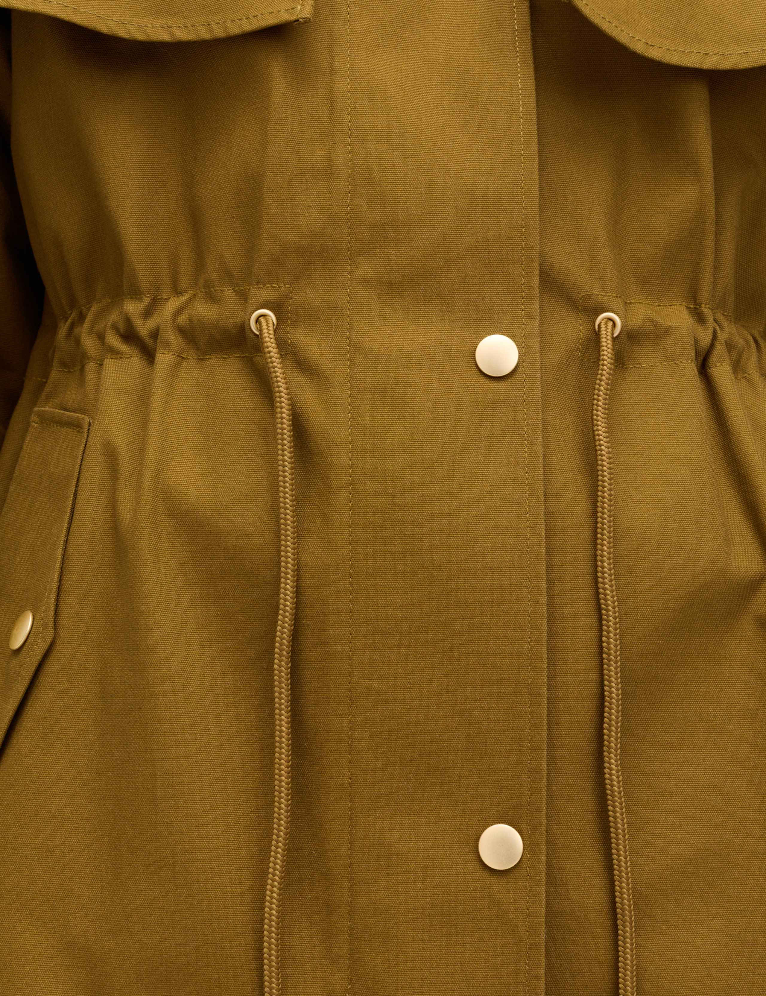 Pure Cotton Waisted Collared Cape Coat 5 of 7