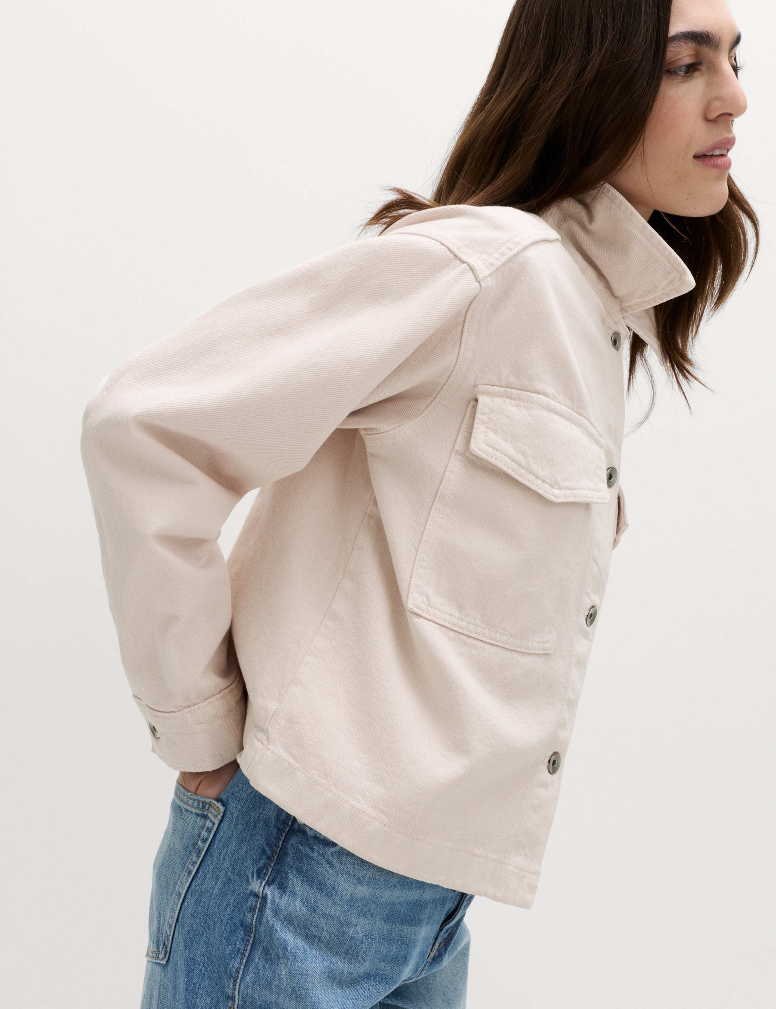 Pure Cotton Denim Shacket 4 of 5