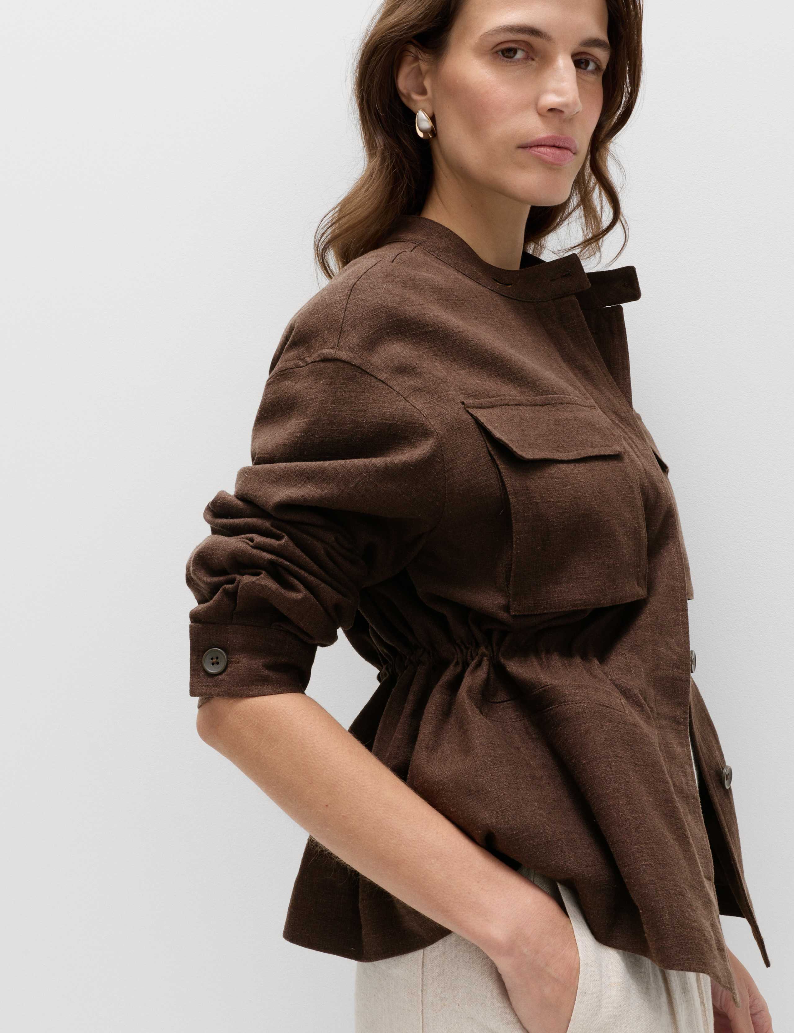 Linen Blend Lightweight Utility Jacket 5 of 5