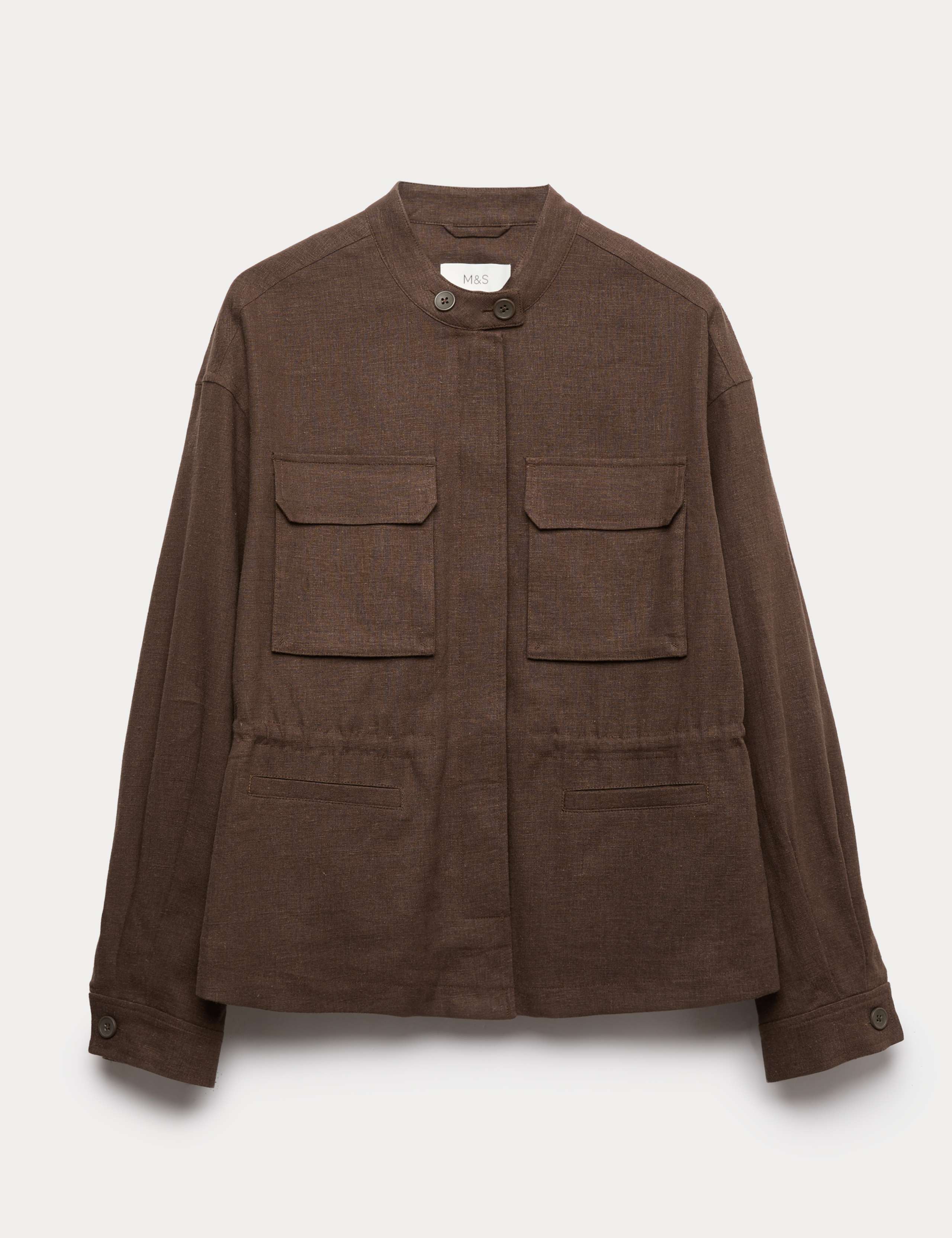 Linen Blend Lightweight Utility Jacket 2 of 5