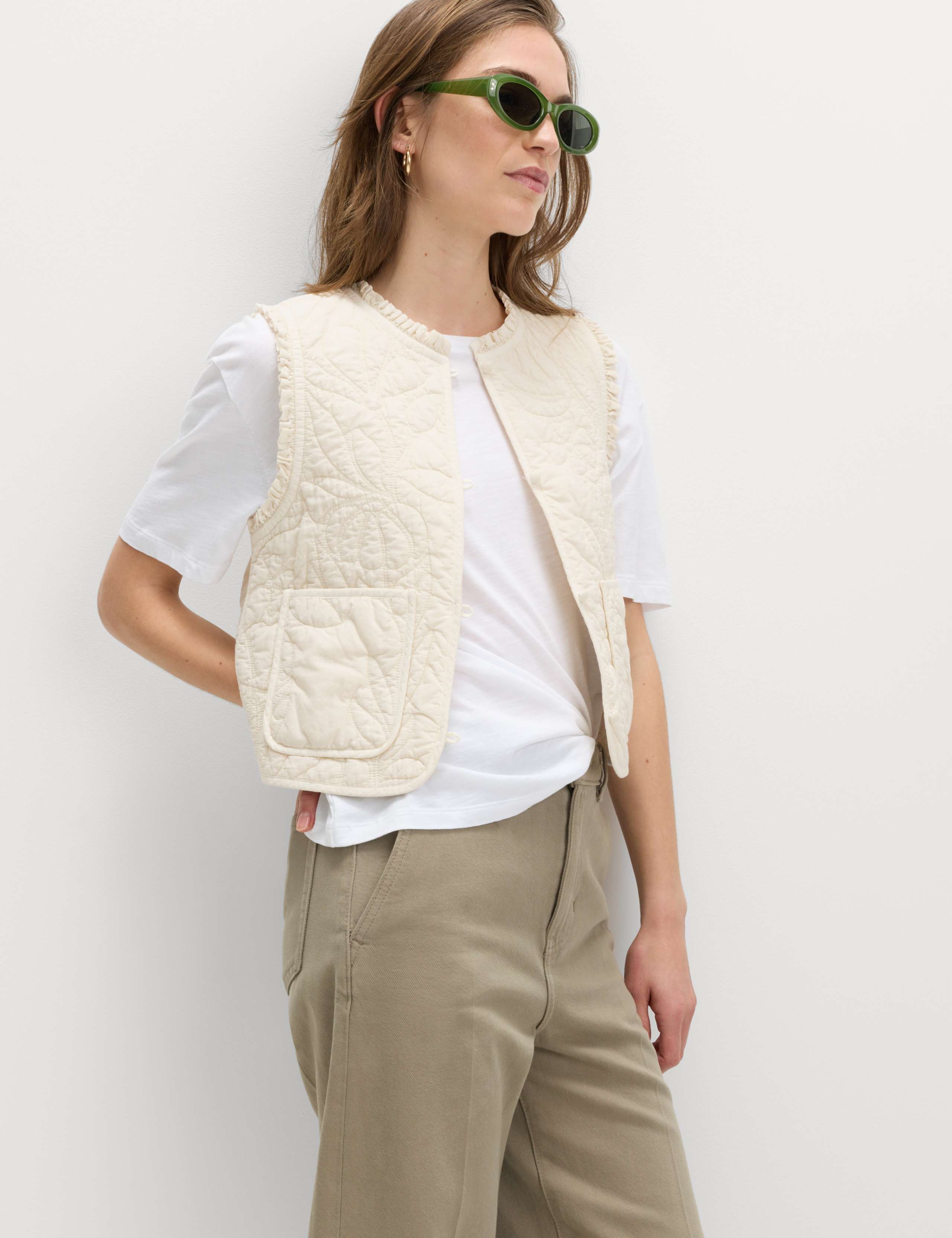 Pure Cotton Quilted Gilet 5 of 5