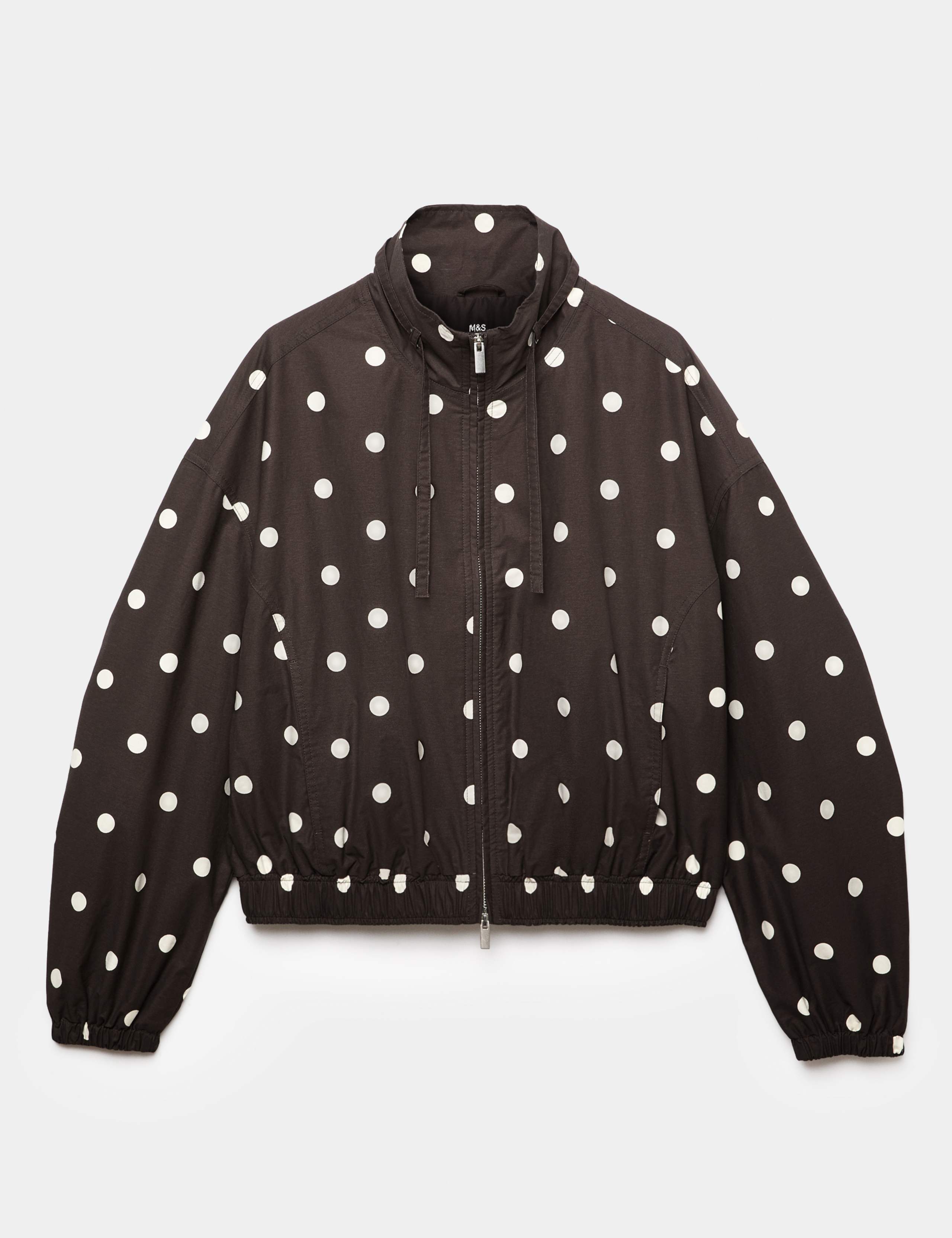 Cotton Rich Funnel Neck Bomber Jacket 2 of 6