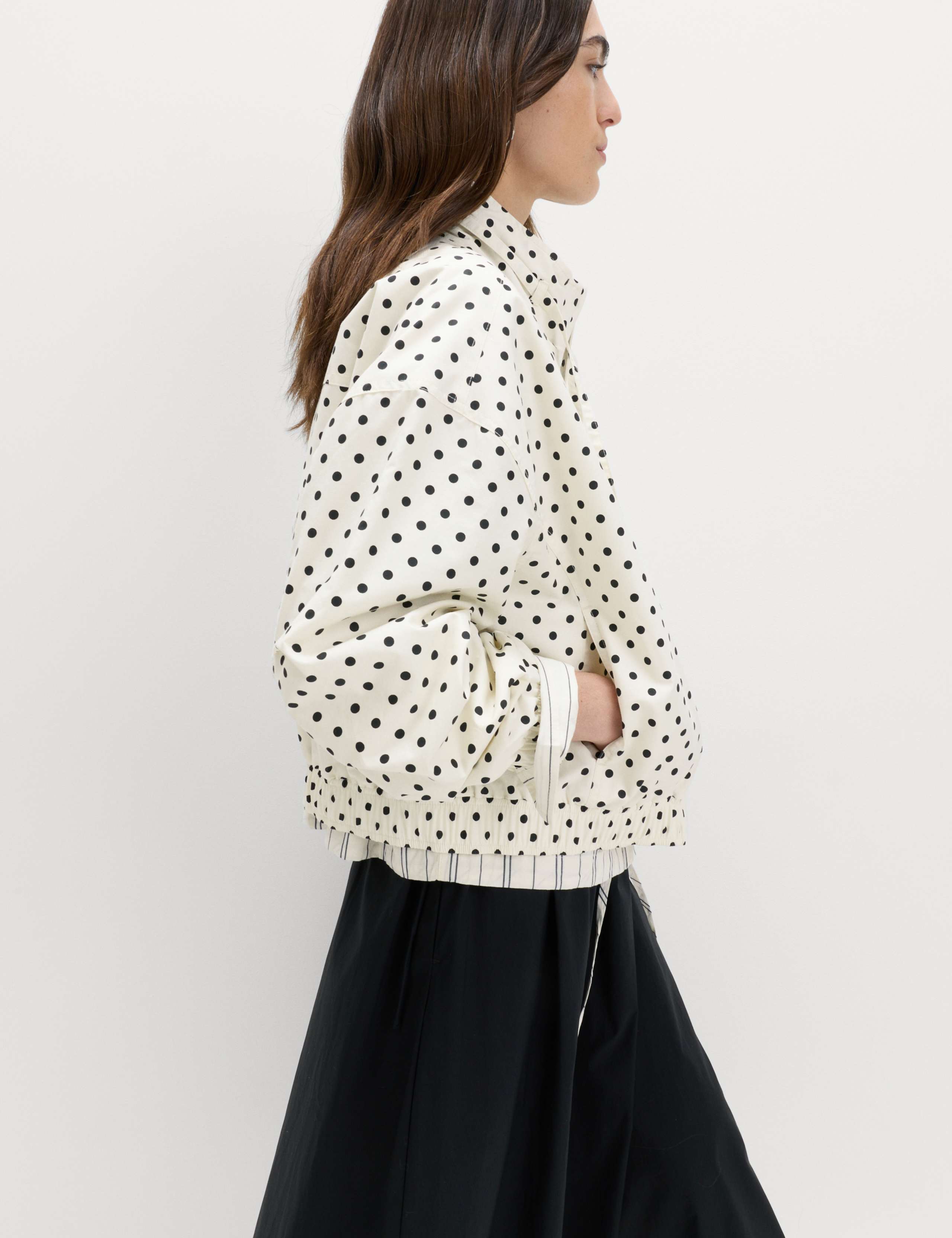 Cotton Rich Funnel Neck Bomber Jacket 5 of 7