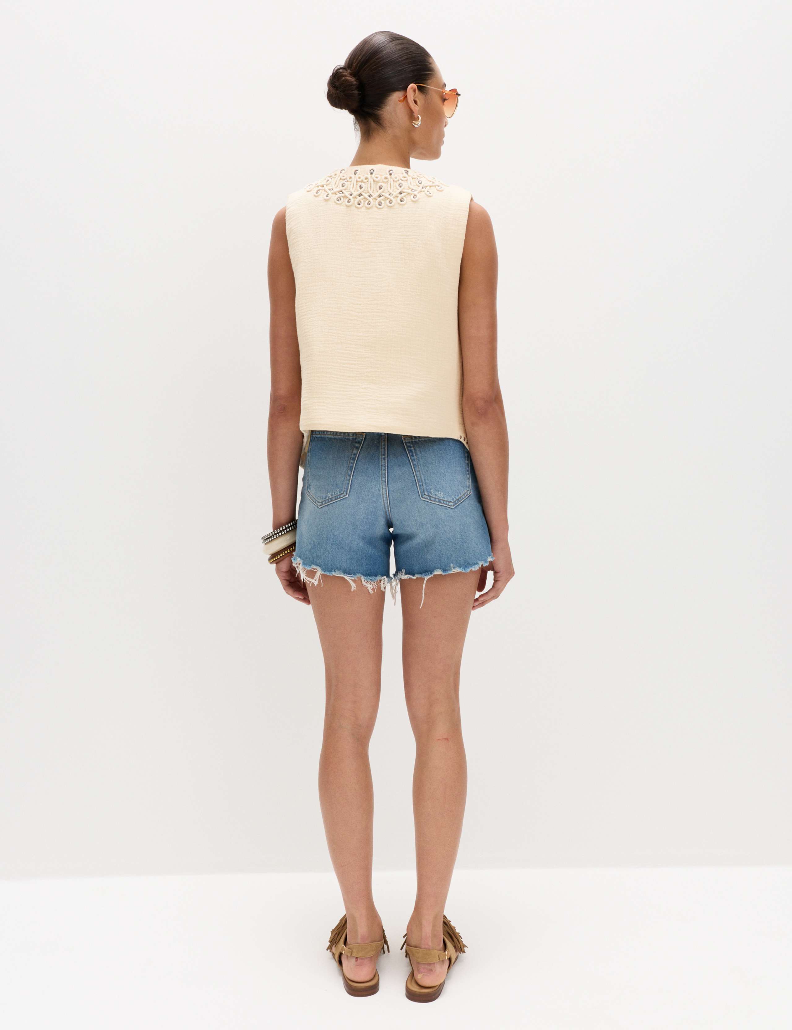 Pure Cotton Studded Gilet 4 of 8