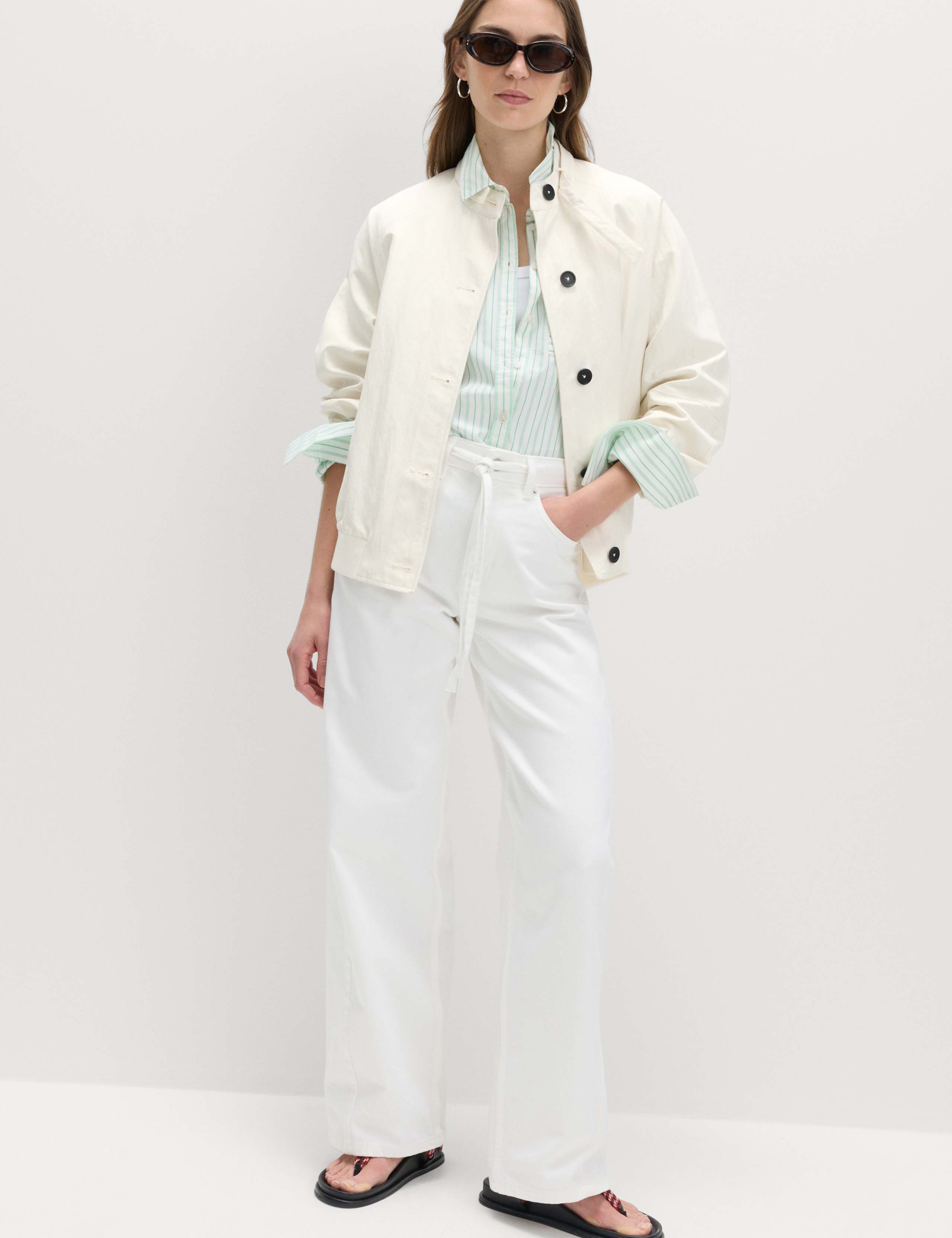 Washed Satin Look Bomber Jacket 5 of 6