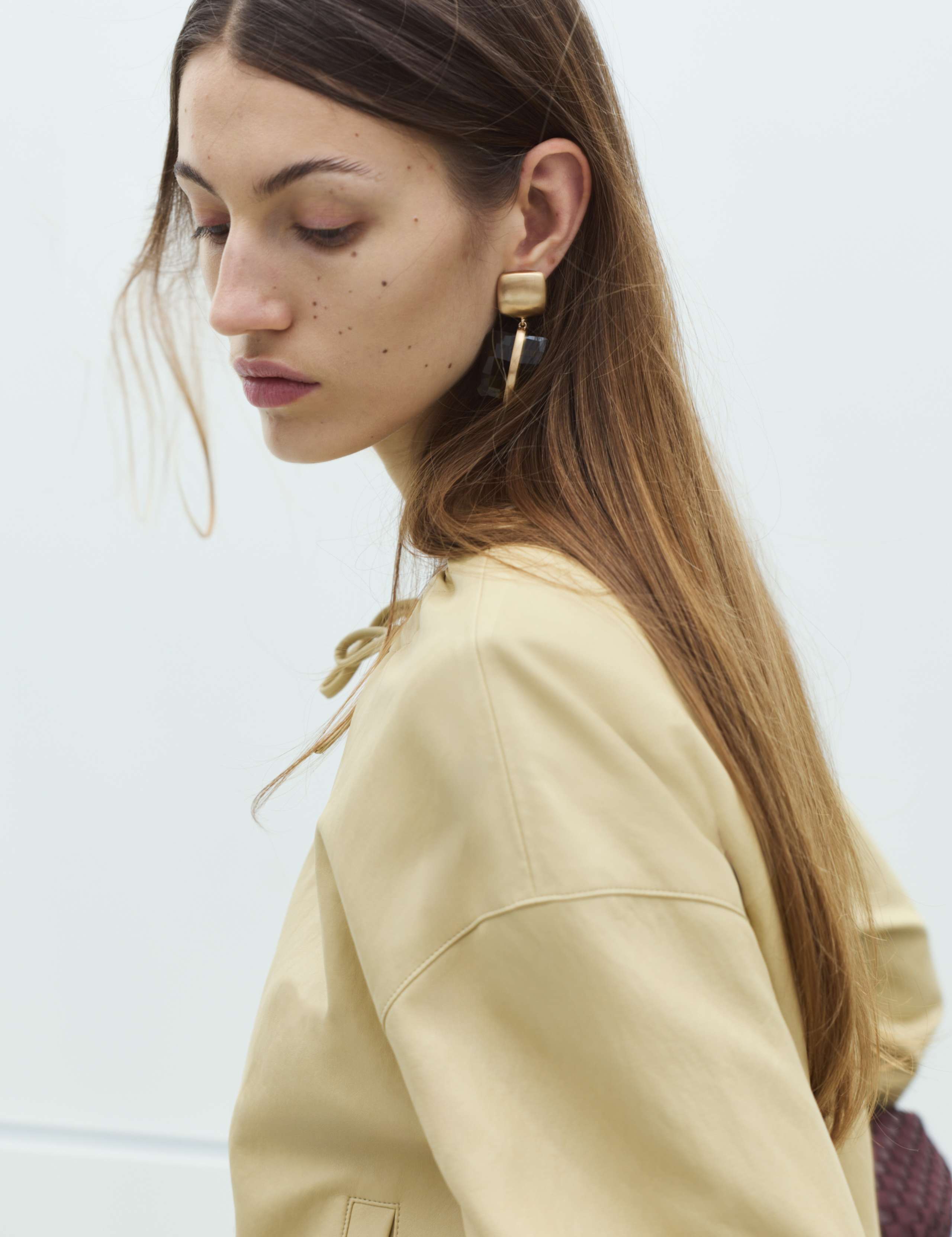 Faux Leather Neck Tie Bomber Jacket 6 of 7