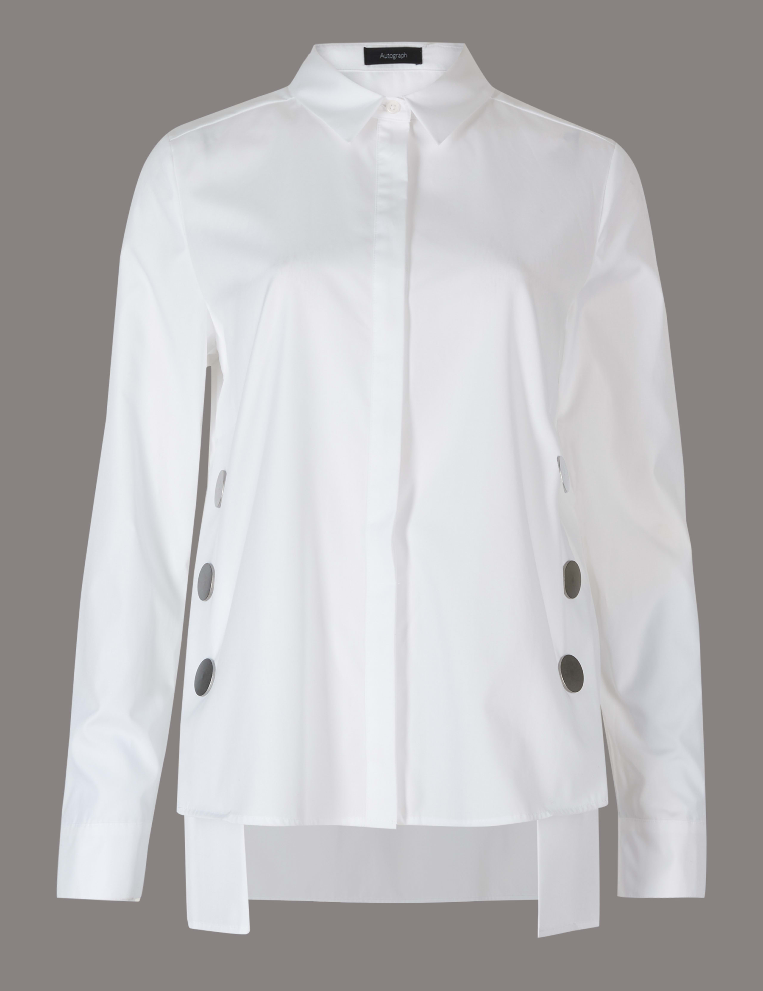 Pure Cotton Button Detail Long Sleeve Shirt 2 of 5