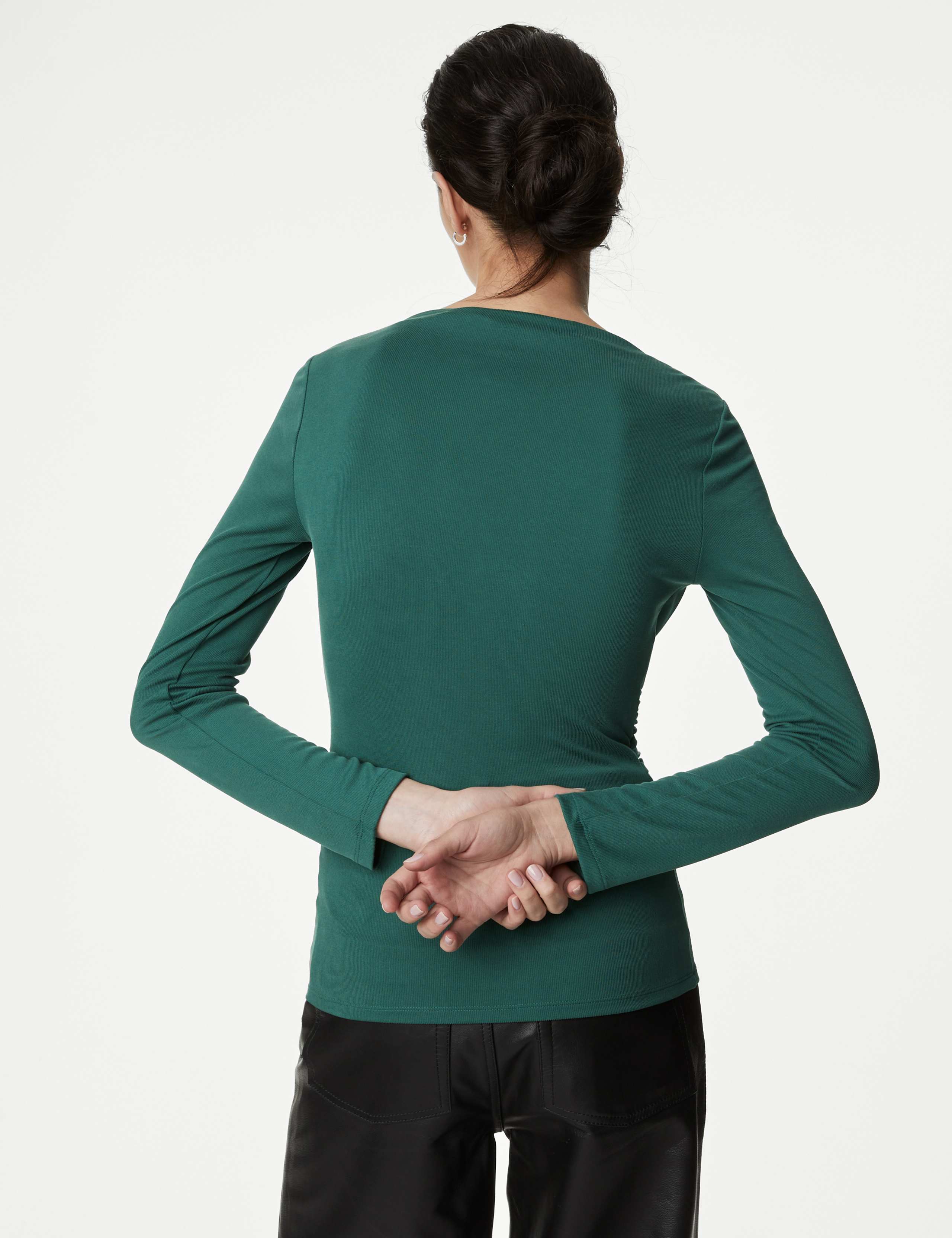 Jersey Draped Fitted Top 6 of 6