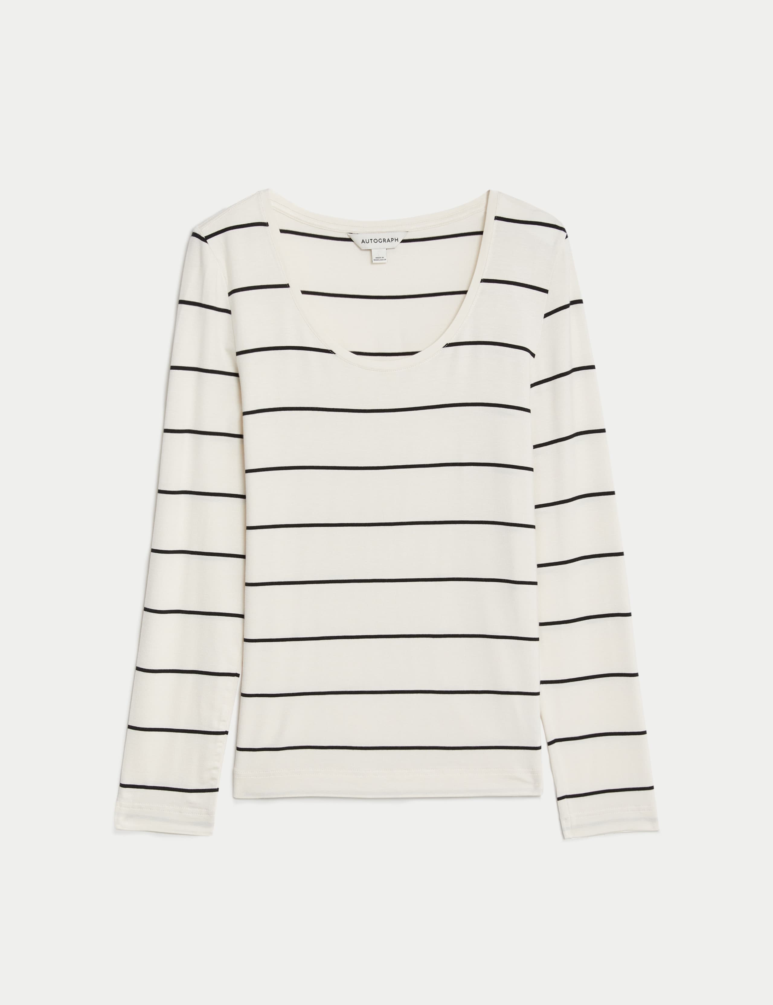 Jersey Striped Scoop Neck Top 2 of 4