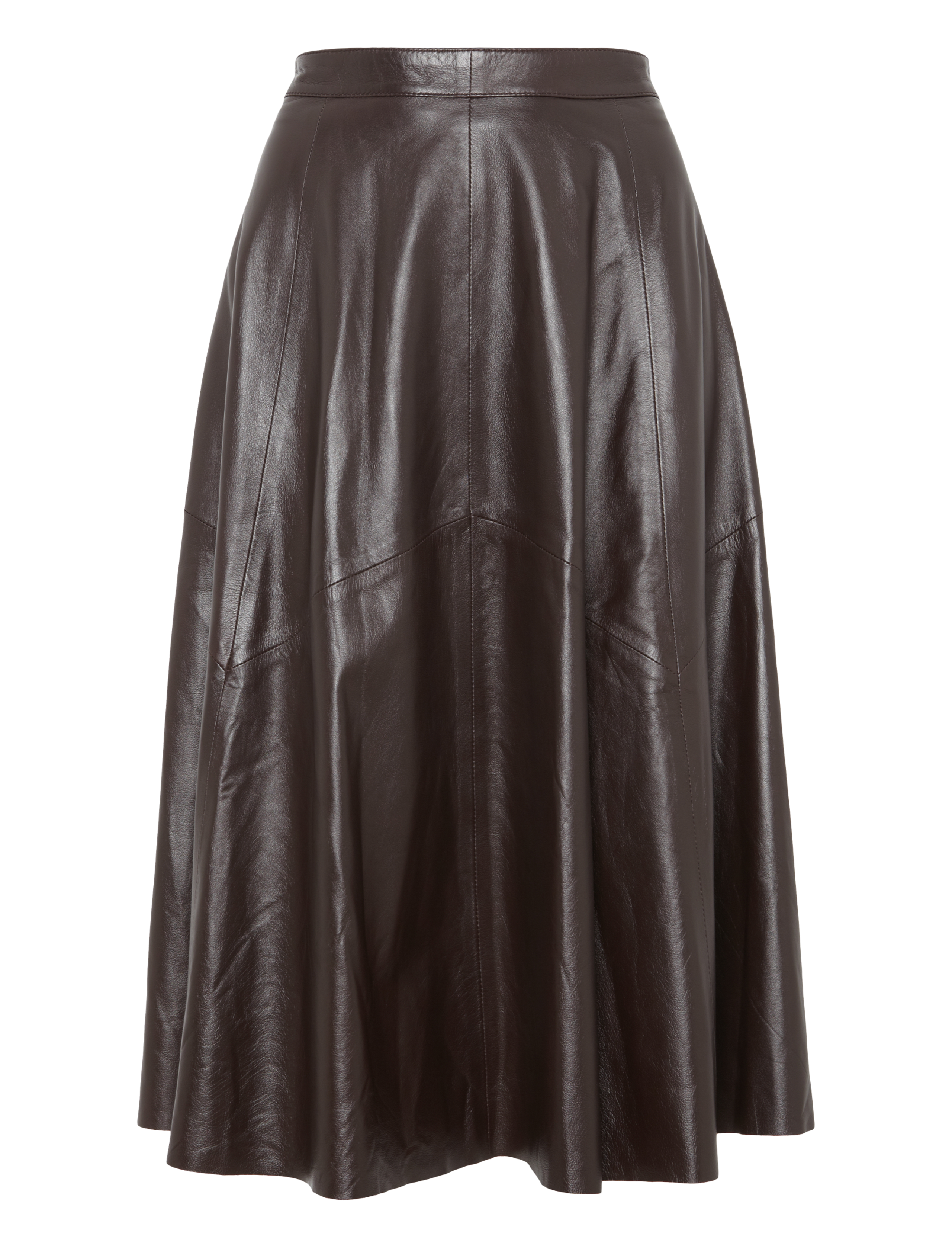 Leather Panelled Long Skirt 2 of 7