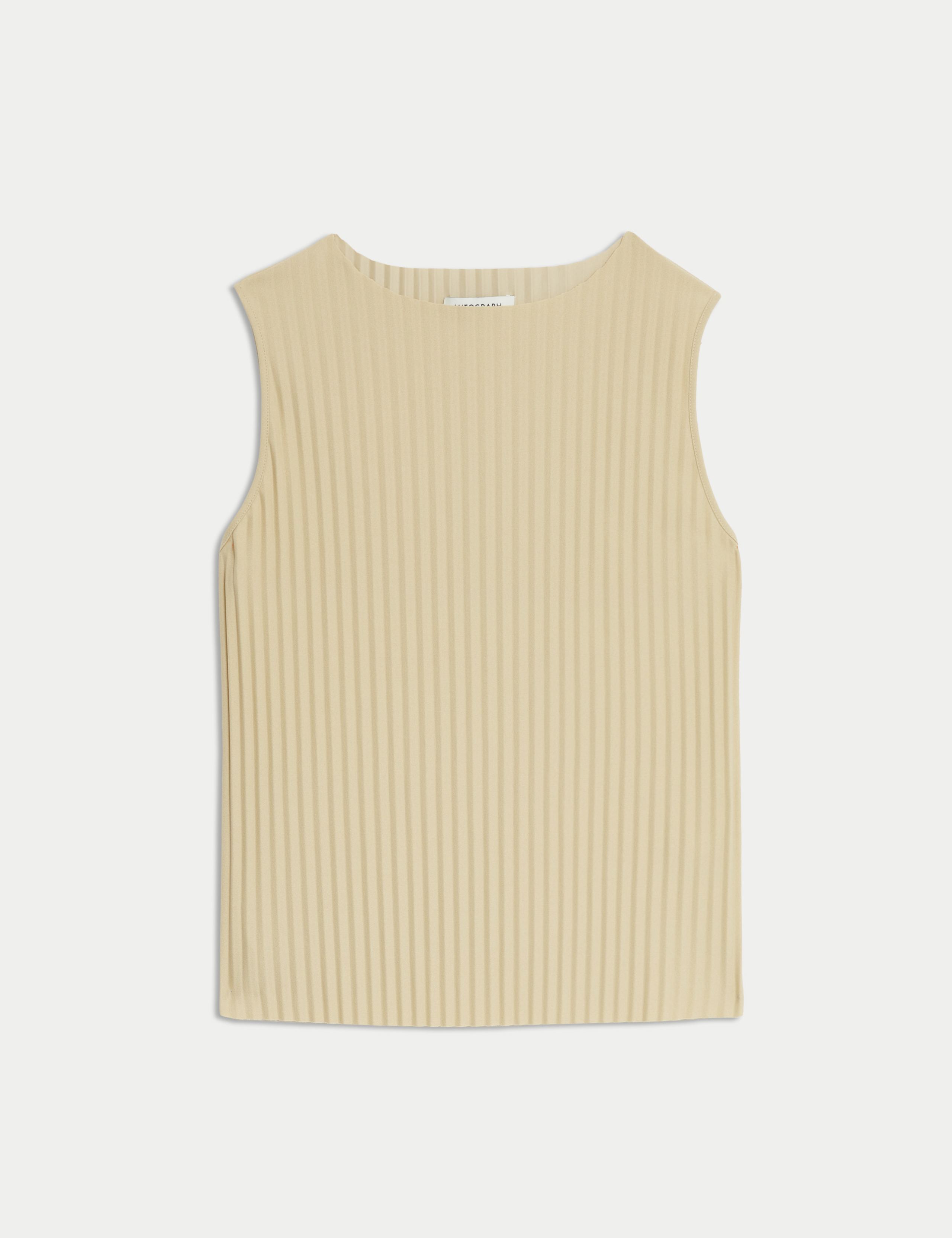 Jersey Plisse Slash Neck Top 2 of 6
