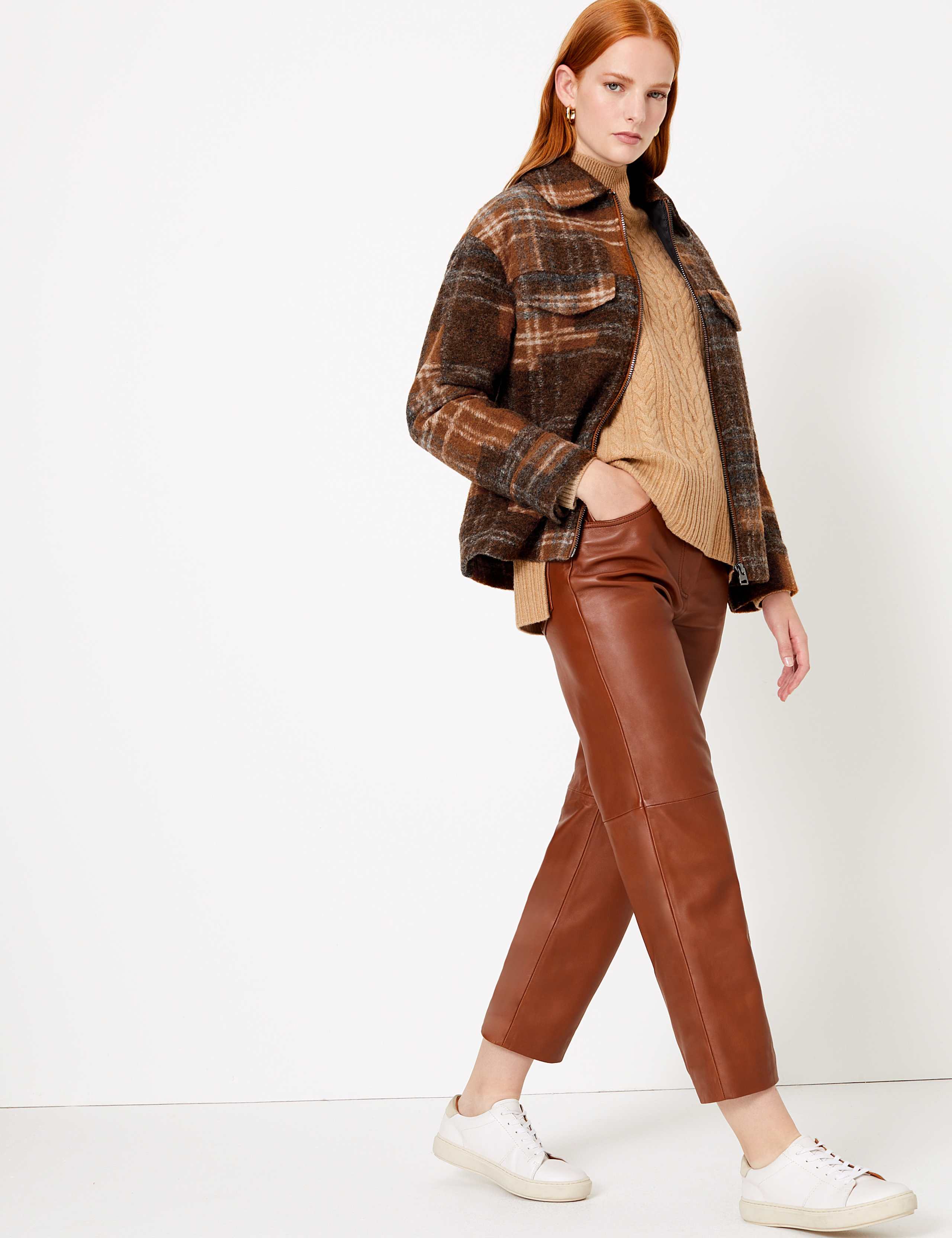 Checked Cropped Short Jacket 1 of 5