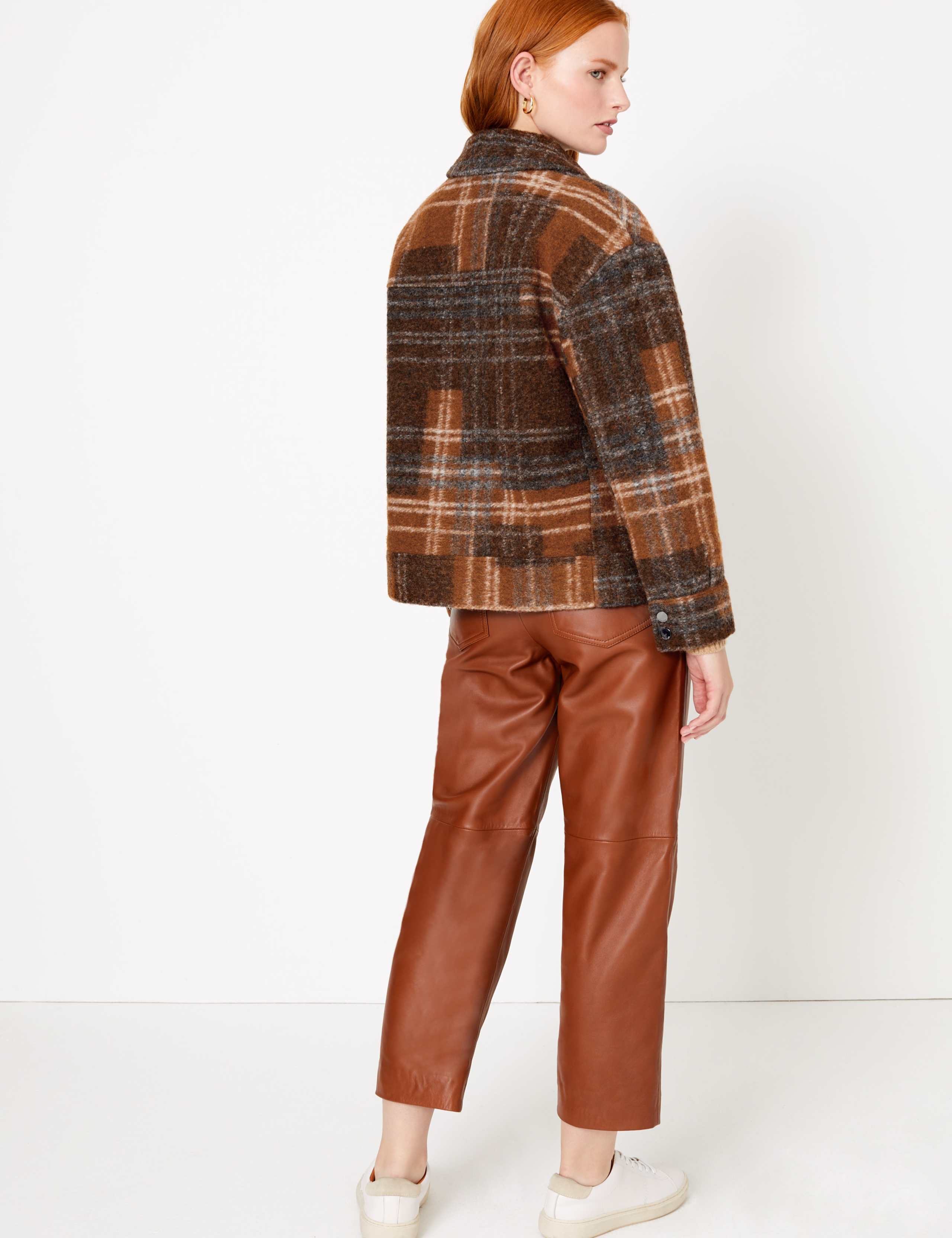 Checked Cropped Short Jacket 5 of 5