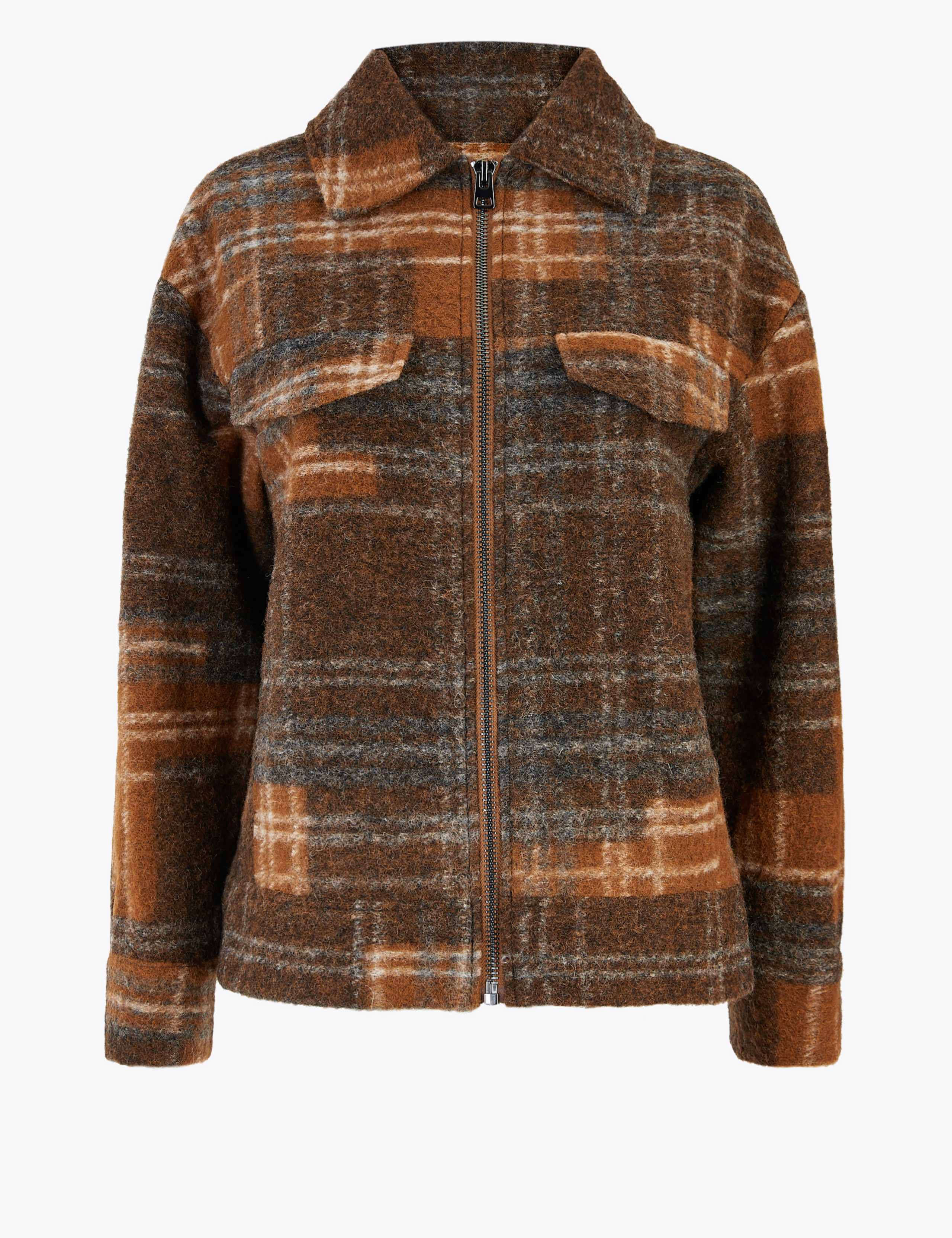 Checked Cropped Short Jacket 2 of 5