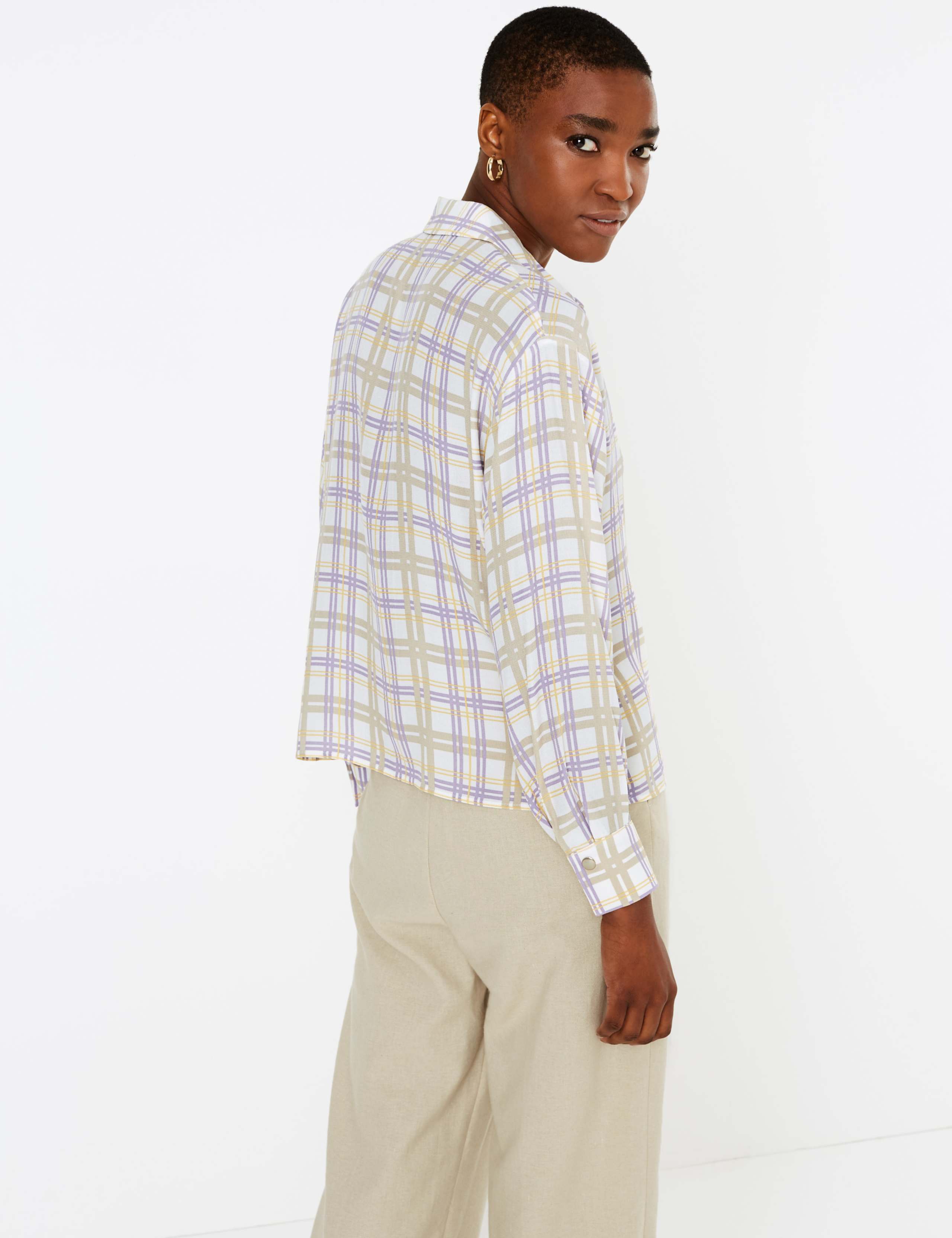 Checked Button Detailed Shirt 3 of 3