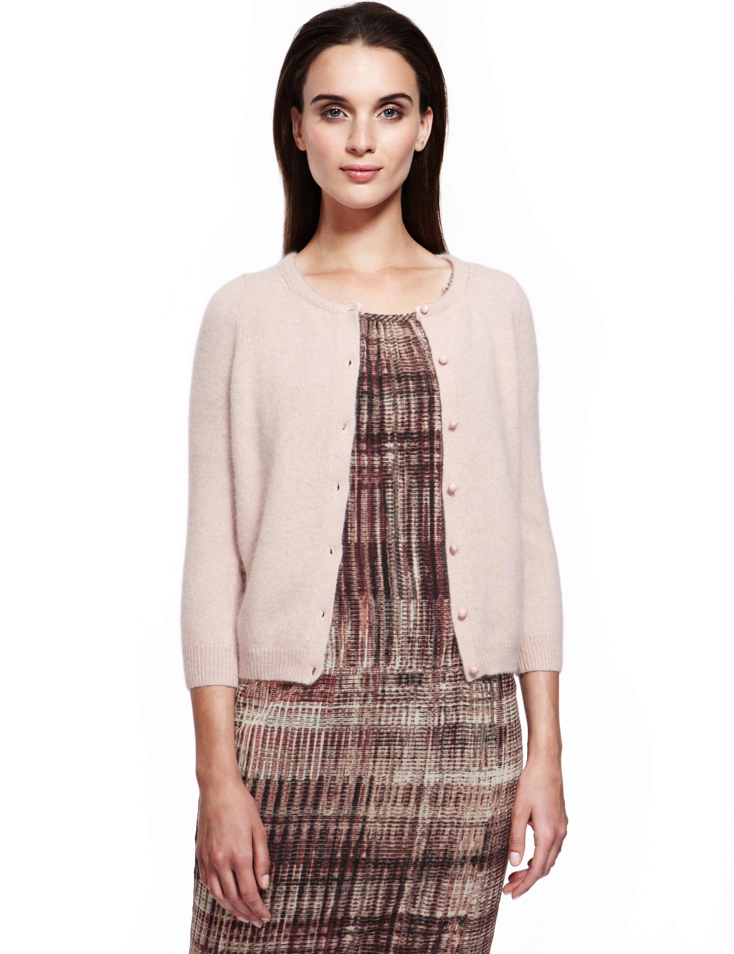 Angora Blend Fluffy Cardigan 1 of 7