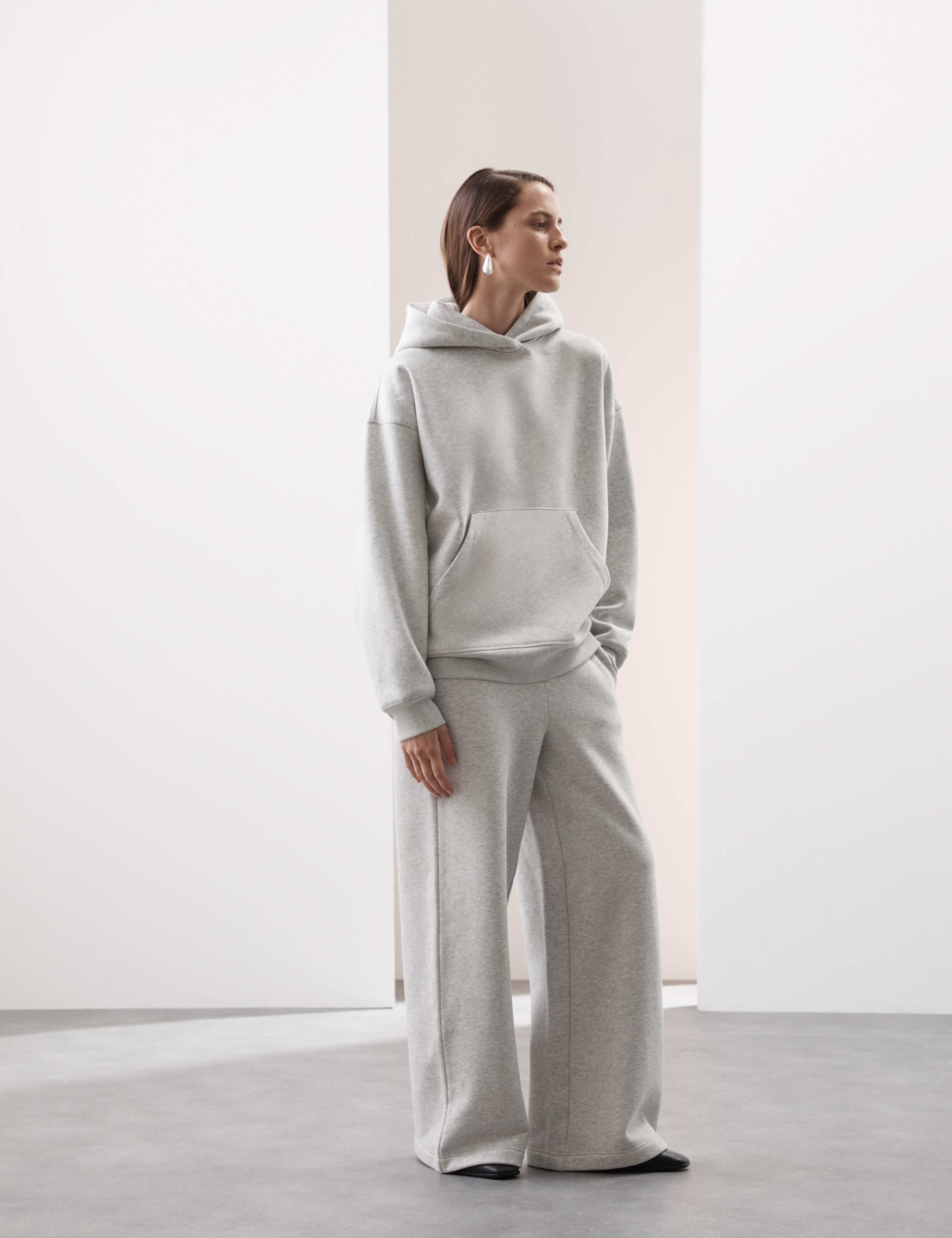 Cotton Blend Relaxed Hoodie 3 of 6