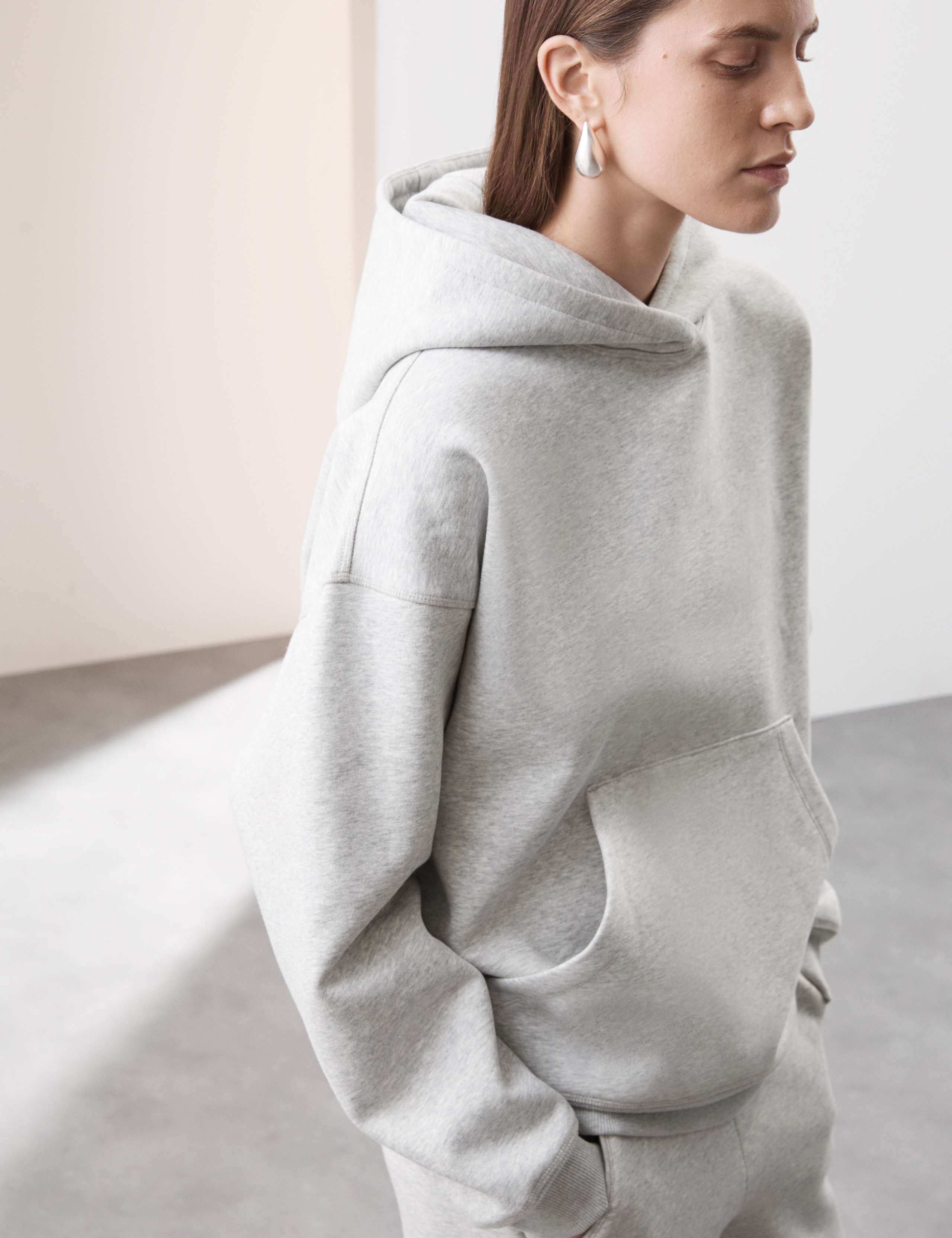 Cotton Blend Relaxed Hoodie 6 of 6