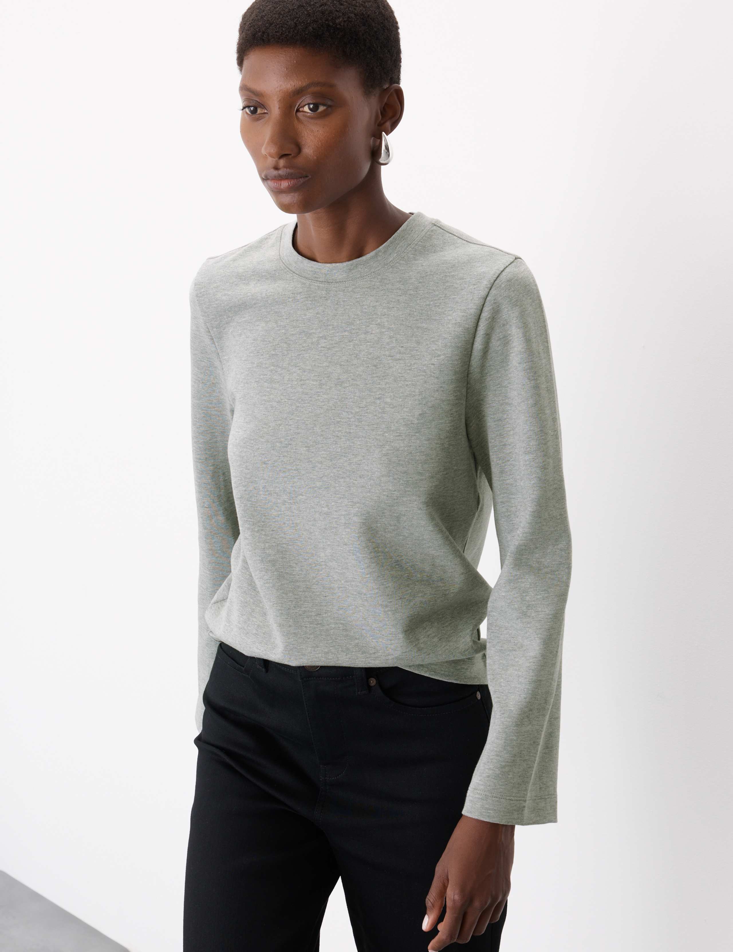Cotton Rich Crew Neck Top 6 of 6