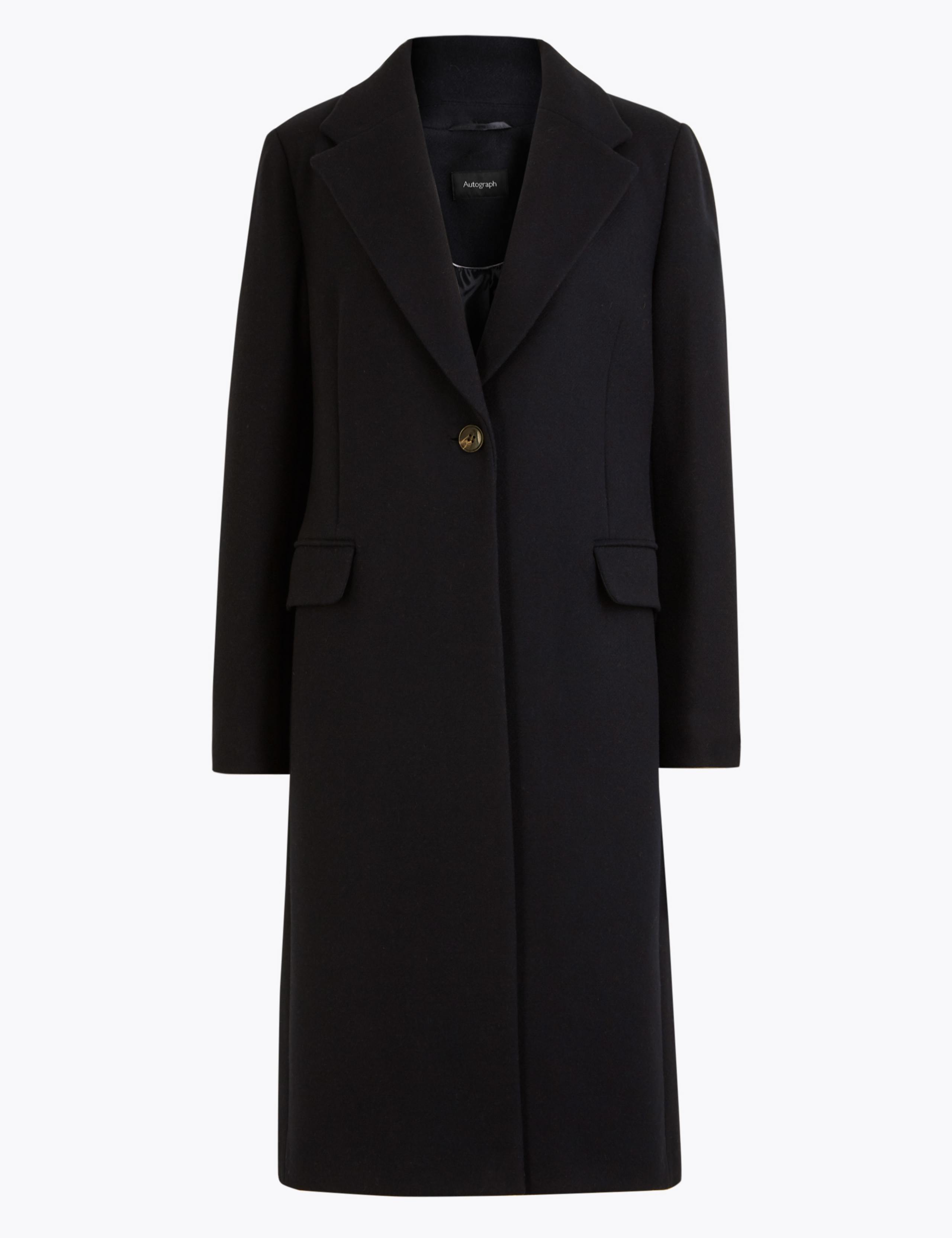 Wool Blend Single Breasted Coat 2 of 6