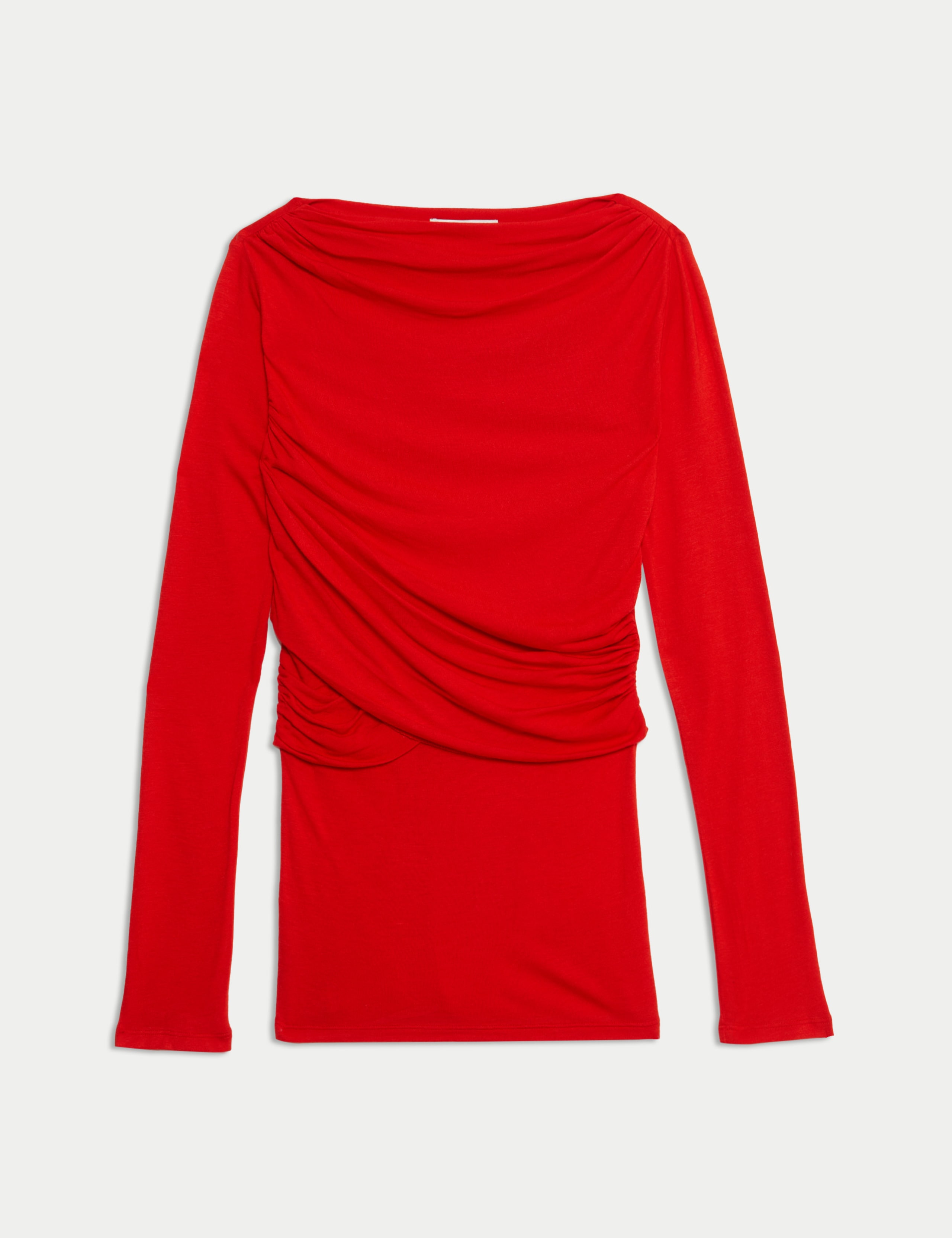 Slash Neck Wrap Front Top With Silk 2 of 5