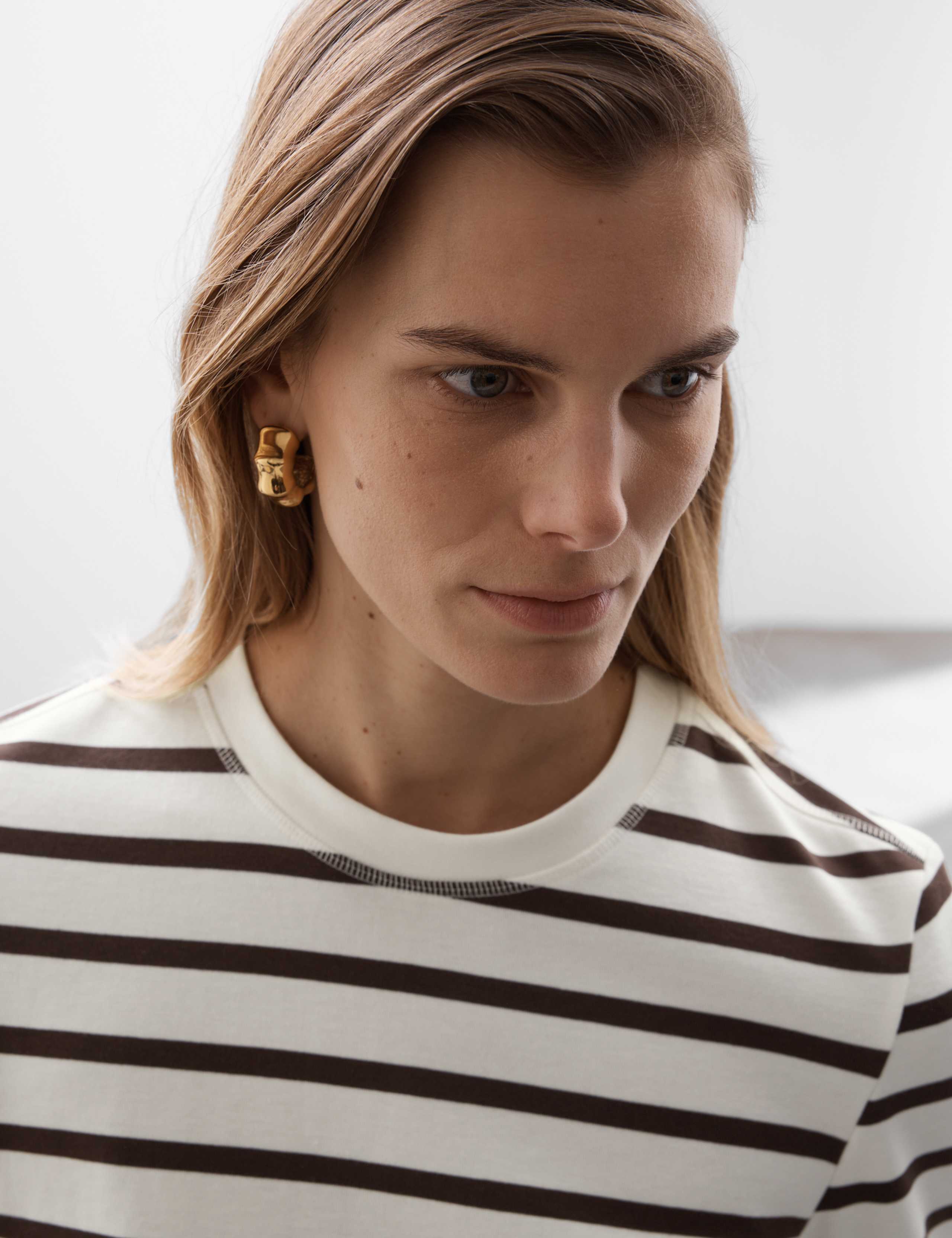 Cotton Rich Striped Top 1 of 6